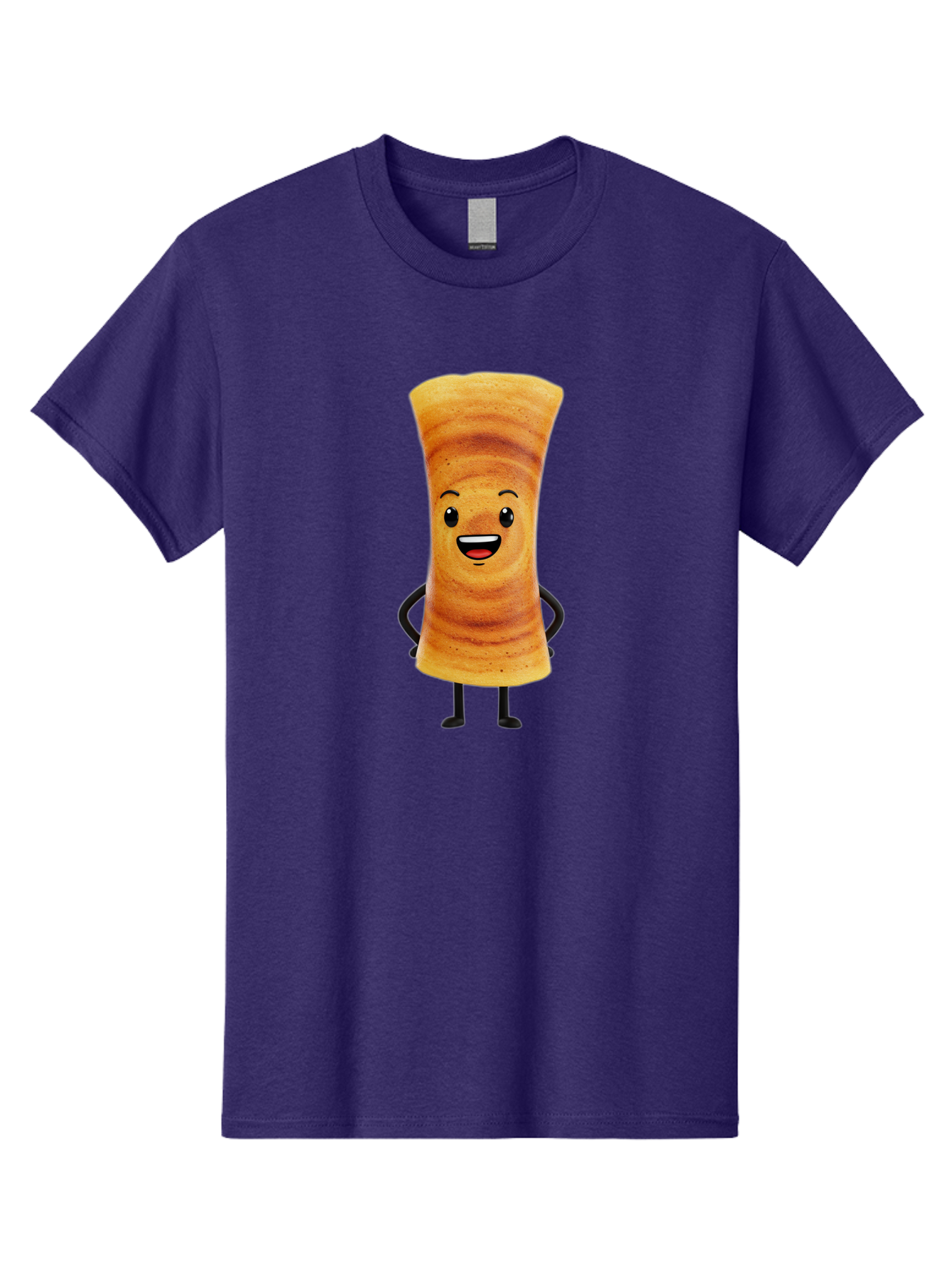 Cinnamon-Roll Men'S Graphic Tee, 100% Cotton, Comfortable Casual Summer Wear, Machine Washable, Cinnamon Roll Mascot, Smiling Pastry, Cartoon Food Character, Happy Baked Goods, Sweet Treat Personality, Adorable Dessert Icon, Baa318