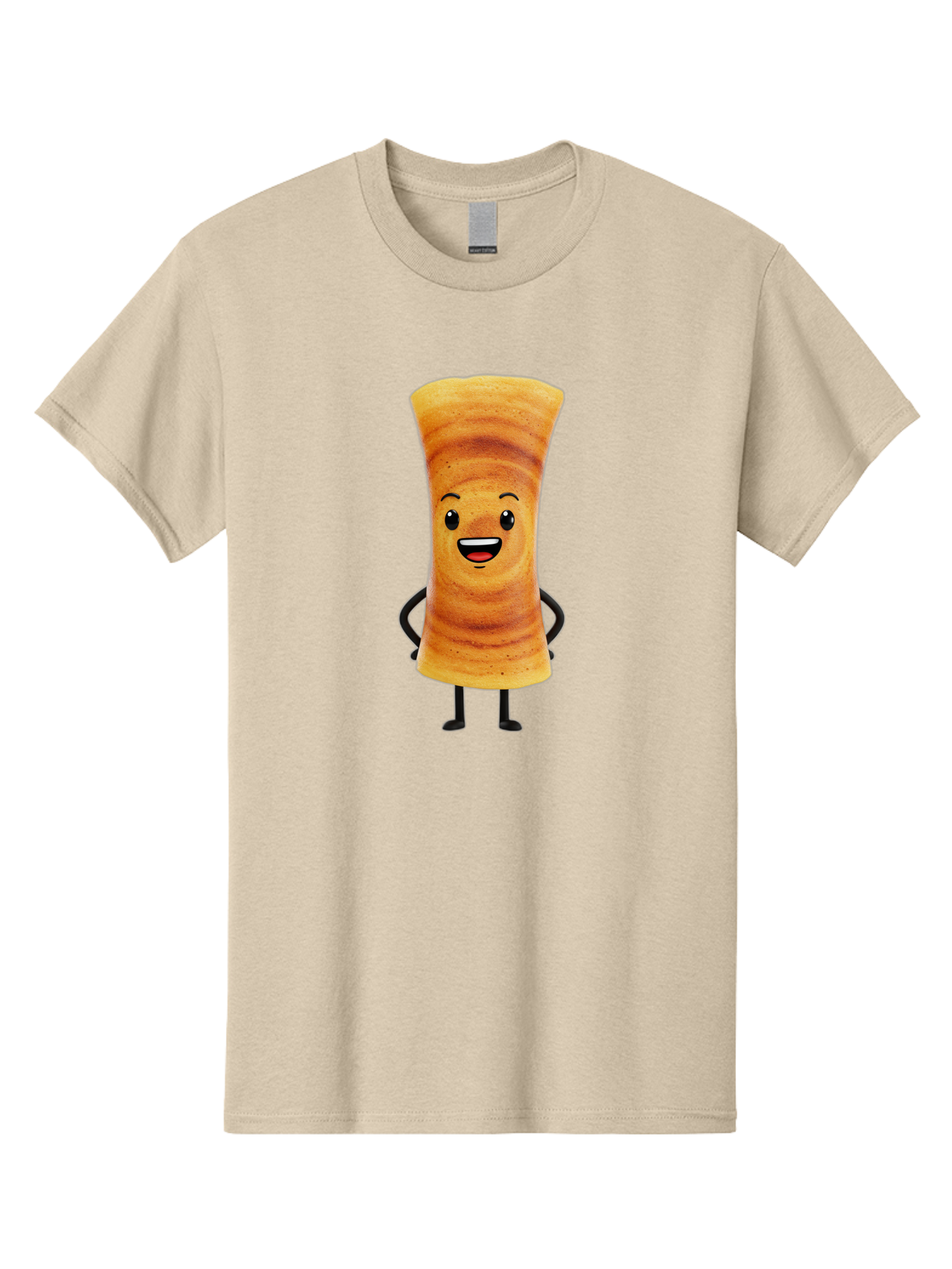 Cinnamon-Roll Men'S Graphic Tee, 100% Cotton, Comfortable Casual Summer Wear, Machine Washable, Cinnamon Roll Mascot, Smiling Pastry, Cartoon Food Character, Happy Baked Goods, Sweet Treat Personality, Adorable Dessert Icon, Baa318