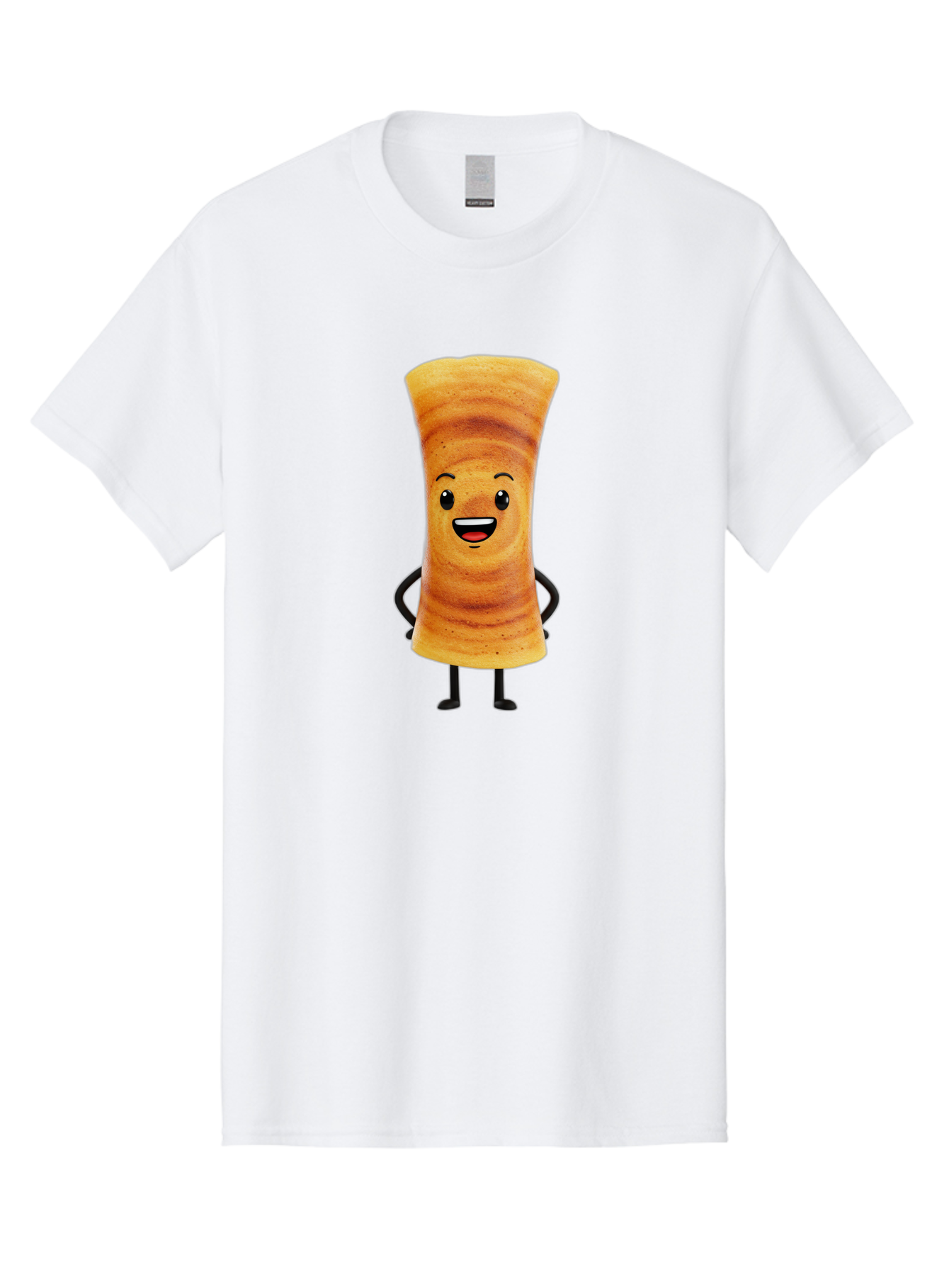 Cinnamon-Roll Men'S Graphic Tee, 100% Cotton, Comfortable Casual Summer Wear, Machine Washable, Cinnamon Roll Mascot, Smiling Pastry, Cartoon Food Character, Happy Baked Goods, Sweet Treat Personality, Adorable Dessert Icon, Baa318