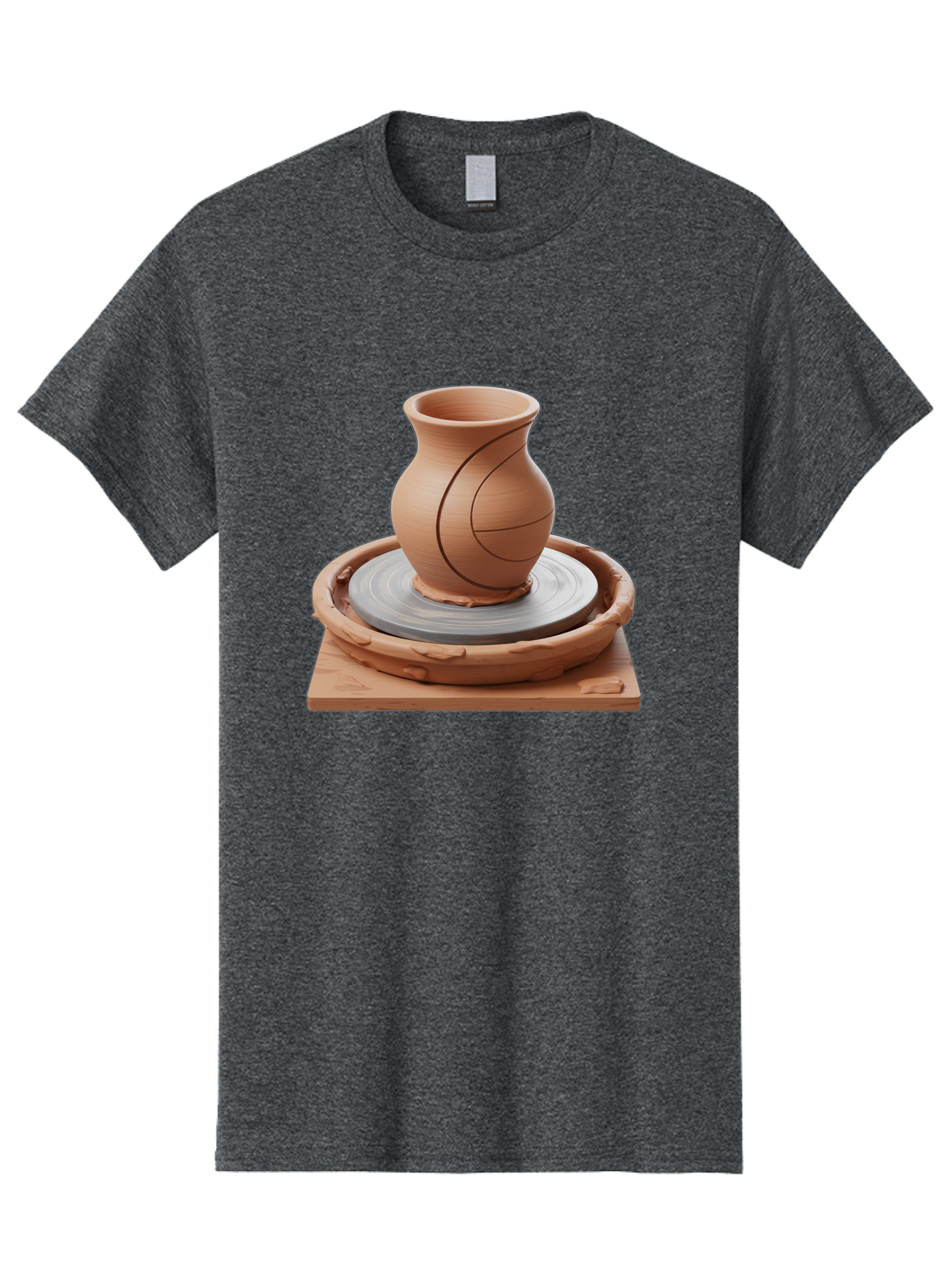 Clay-Pot Men'S Graphic Tee, 100% Cotton, Comfortable Casual Summer Wear, Machine Washable, Clay Vase, Pottery Wheel, Ceramics, Handmade, Artisanal, Craftsmanship, Creative Process, Art Studio, Handmade Pottery, Ceramic Art Baa326