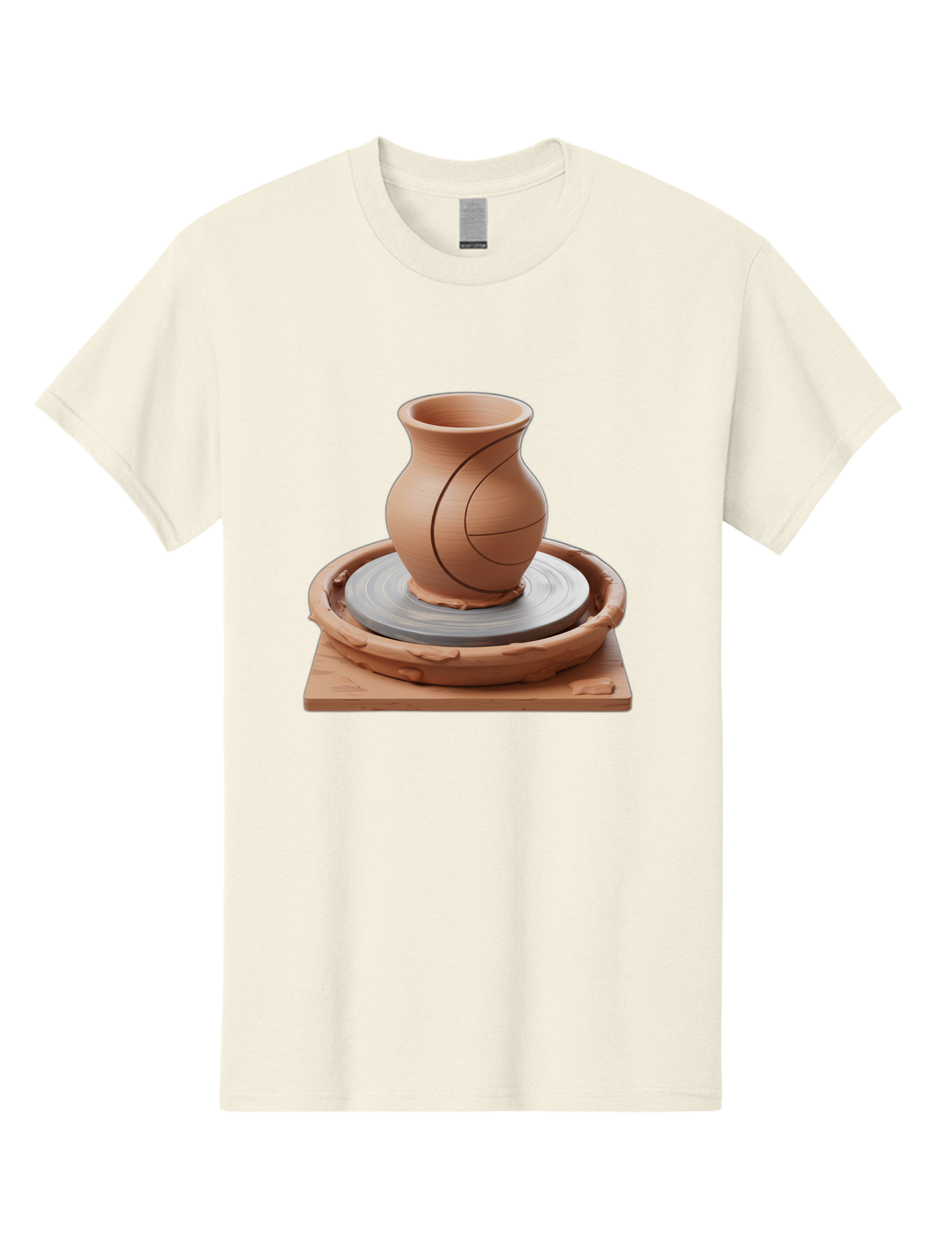 Clay-Pot Men'S Graphic Tee, 100% Cotton, Comfortable Casual Summer Wear, Machine Washable, Clay Vase, Pottery Wheel, Ceramics, Handmade, Artisanal, Craftsmanship, Creative Process, Art Studio, Handmade Pottery, Ceramic Art Baa326