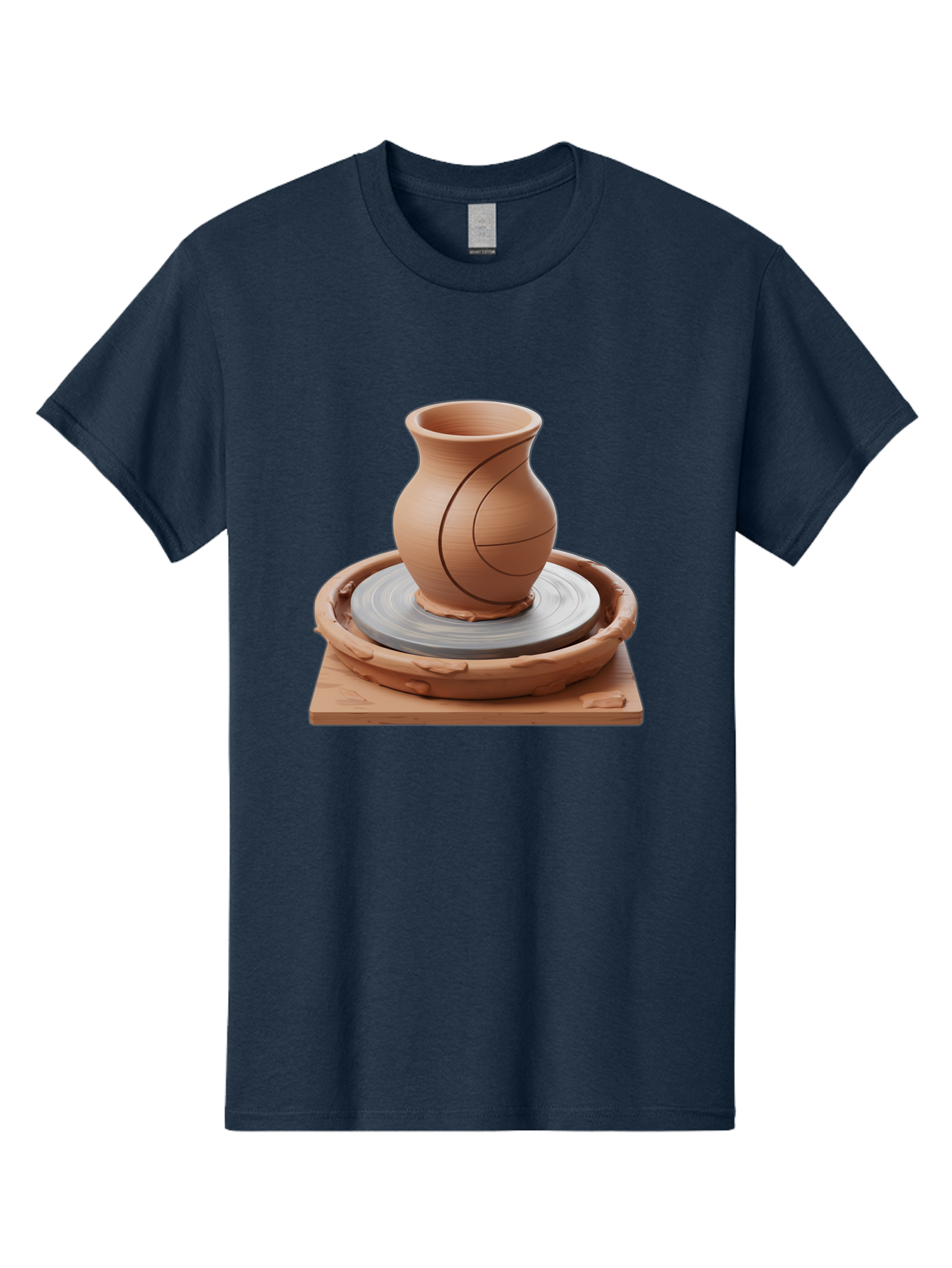 Clay-Pot Men'S Graphic Tee, 100% Cotton, Comfortable Casual Summer Wear, Machine Washable, Clay Vase, Pottery Wheel, Ceramics, Handmade, Artisanal, Craftsmanship, Creative Process, Art Studio, Handmade Pottery, Ceramic Art Baa326
