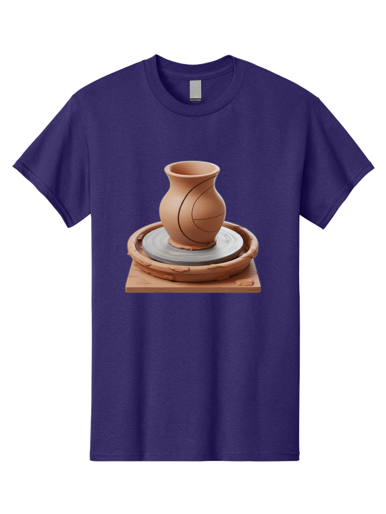 Clay-Pot Men'S Graphic Tee, 100% Cotton, Comfortable Casual Summer Wear, Machine Washable, Clay Vase, Pottery Wheel, Ceramics, Handmade, Artisanal, Craftsmanship, Creative Process, Art Studio, Handmade Pottery, Ceramic Art Baa326