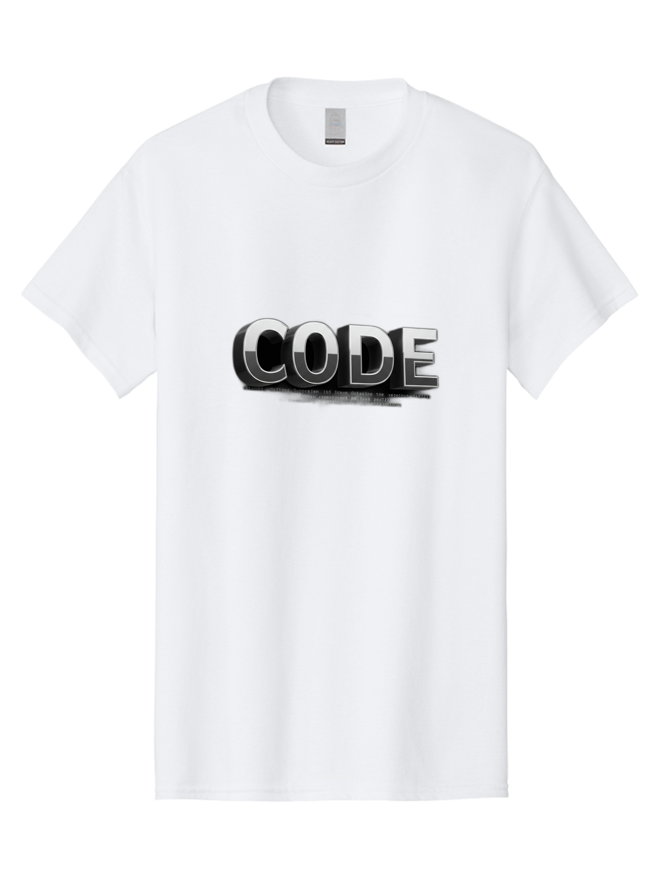 Code Men'S Graphic Tee, 100% Cotton, Comfortable Casual Summer Wear, Machine Washable, Programming Language, Coding, Software Development, Tech Industry, Digital Text, Metallic Letters, Programming Concept, Coding Skills Baa333