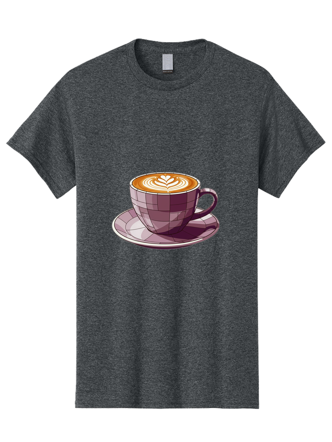 Coffee-Cup-10 Men'S Graphic Tee, 100% Cotton, Comfortable Casual Summer Wear, Machine Washable, Coffee Cup, Cappuccino, Latte Art, Heart Design, Coffee Break, Morning Coffee, Coffee Lover, Coffee Culture, Beverage, Drink Baa344