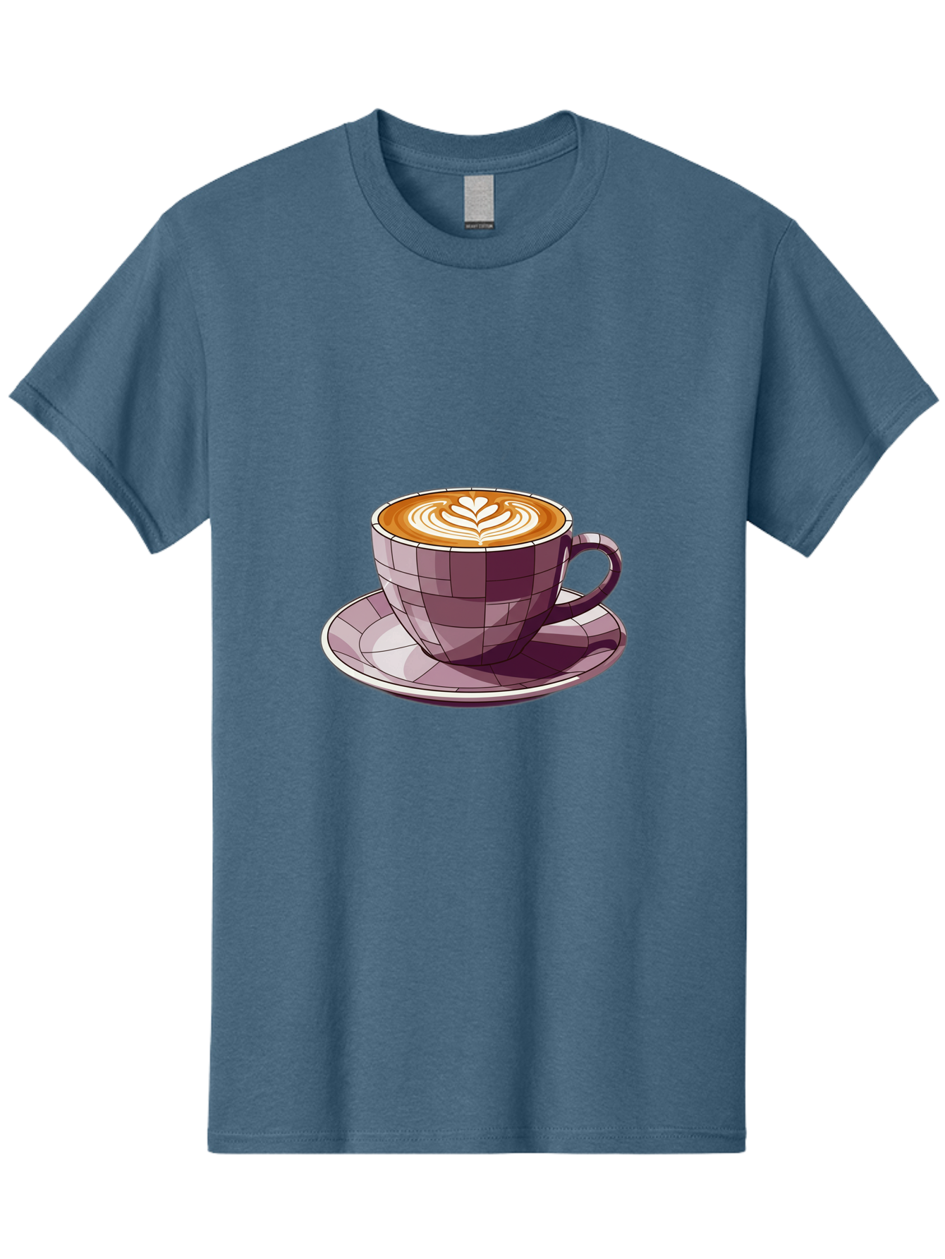 Coffee-Cup-10 Men'S Graphic Tee, 100% Cotton, Comfortable Casual Summer Wear, Machine Washable, Coffee Cup, Cappuccino, Latte Art, Heart Design, Coffee Break, Morning Coffee, Coffee Lover, Coffee Culture, Beverage, Drink Baa344