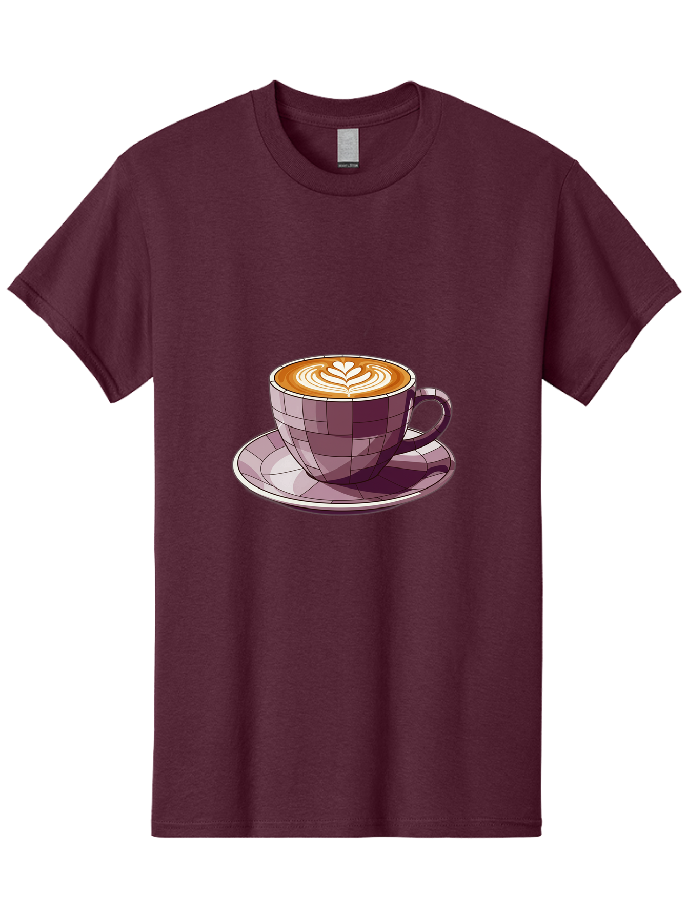 Coffee-Cup-10 Men'S Graphic Tee, 100% Cotton, Comfortable Casual Summer Wear, Machine Washable, Coffee Cup, Cappuccino, Latte Art, Heart Design, Coffee Break, Morning Coffee, Coffee Lover, Coffee Culture, Beverage, Drink Baa344