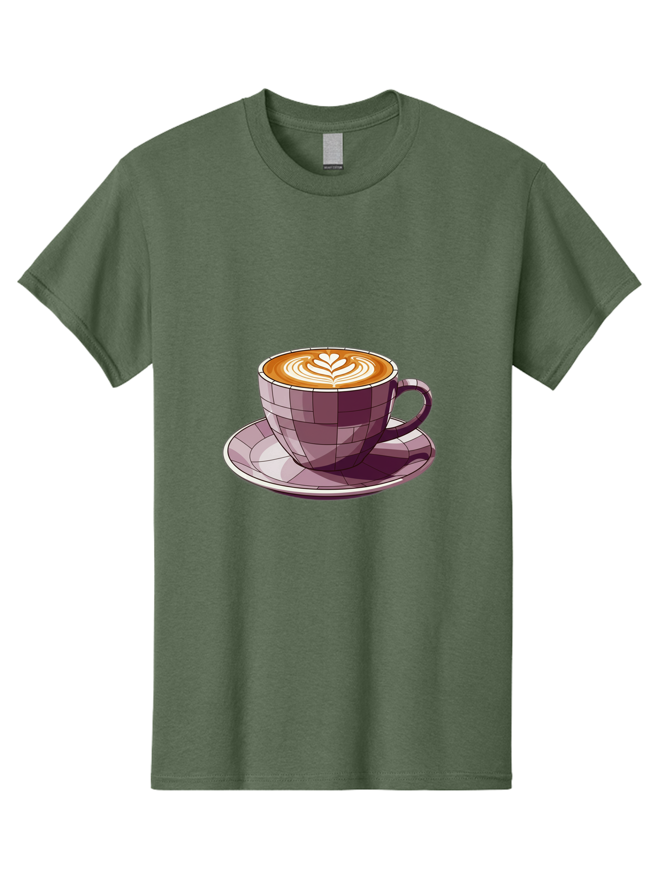 Coffee-Cup-10 Men'S Graphic Tee, 100% Cotton, Comfortable Casual Summer Wear, Machine Washable, Coffee Cup, Cappuccino, Latte Art, Heart Design, Coffee Break, Morning Coffee, Coffee Lover, Coffee Culture, Beverage, Drink Baa344