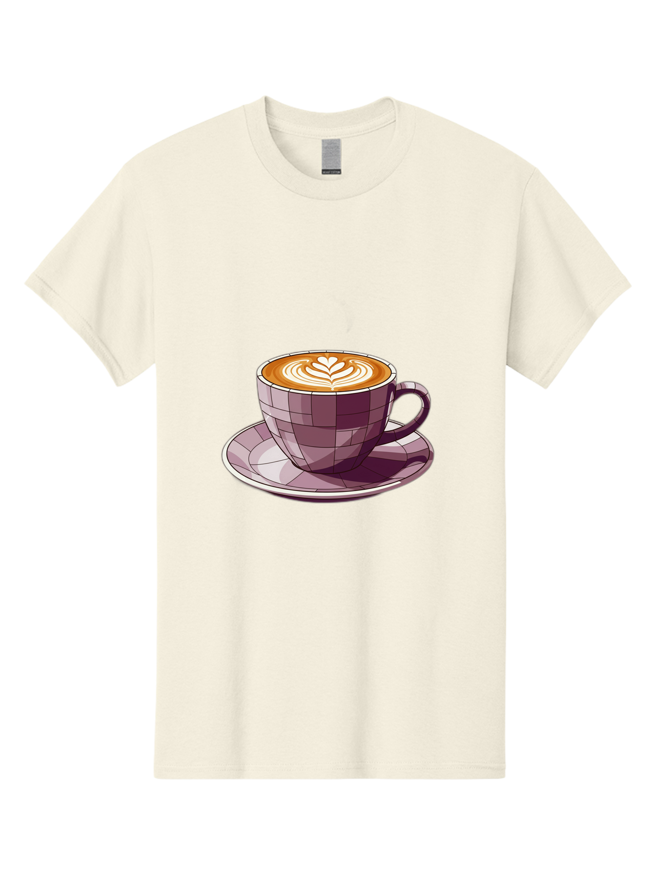 Coffee-Cup-10 Men'S Graphic Tee, 100% Cotton, Comfortable Casual Summer Wear, Machine Washable, Coffee Cup, Cappuccino, Latte Art, Heart Design, Coffee Break, Morning Coffee, Coffee Lover, Coffee Culture, Beverage, Drink Baa344