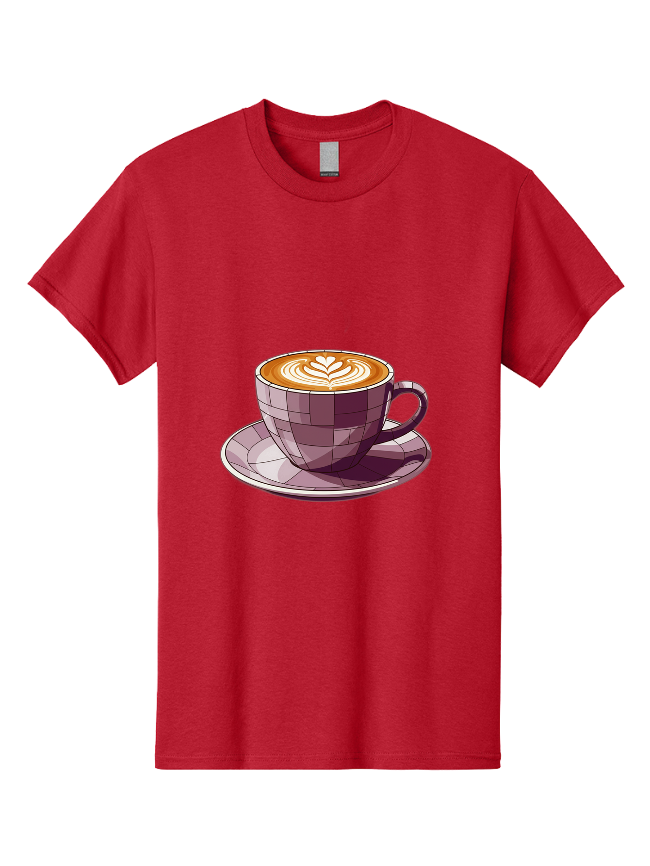 Coffee-Cup-10 Men'S Graphic Tee, 100% Cotton, Comfortable Casual Summer Wear, Machine Washable, Coffee Cup, Cappuccino, Latte Art, Heart Design, Coffee Break, Morning Coffee, Coffee Lover, Coffee Culture, Beverage, Drink Baa344