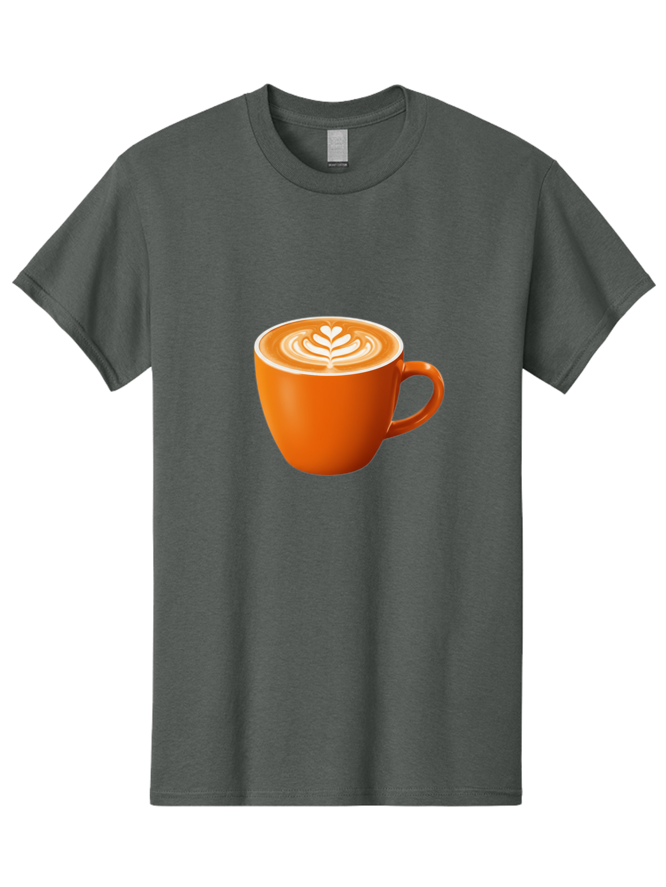 Coffee-Cup-17 Men'S Graphic Tee, 100% Cotton, Comfortable Casual Summer Wear, Machine Washable, Coffee Cup, Latte Art, Heart Design, Cappuccino, Coffee Culture, Morning Coffee, Coffee Break, Coffee Time Baa351