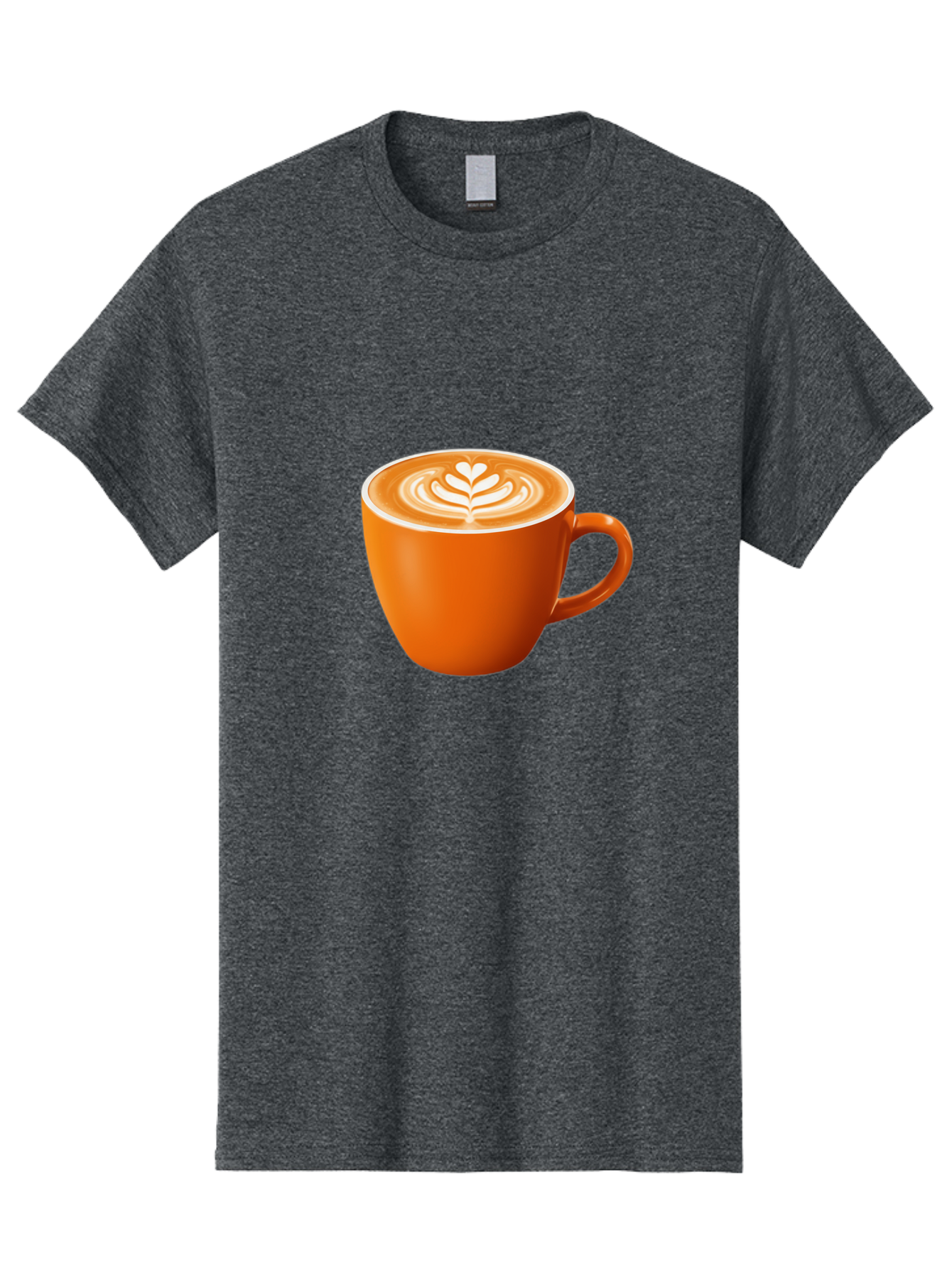 Coffee-Cup-17 Men'S Graphic Tee, 100% Cotton, Comfortable Casual Summer Wear, Machine Washable, Coffee Cup, Latte Art, Heart Design, Cappuccino, Coffee Culture, Morning Coffee, Coffee Break, Coffee Time Baa351