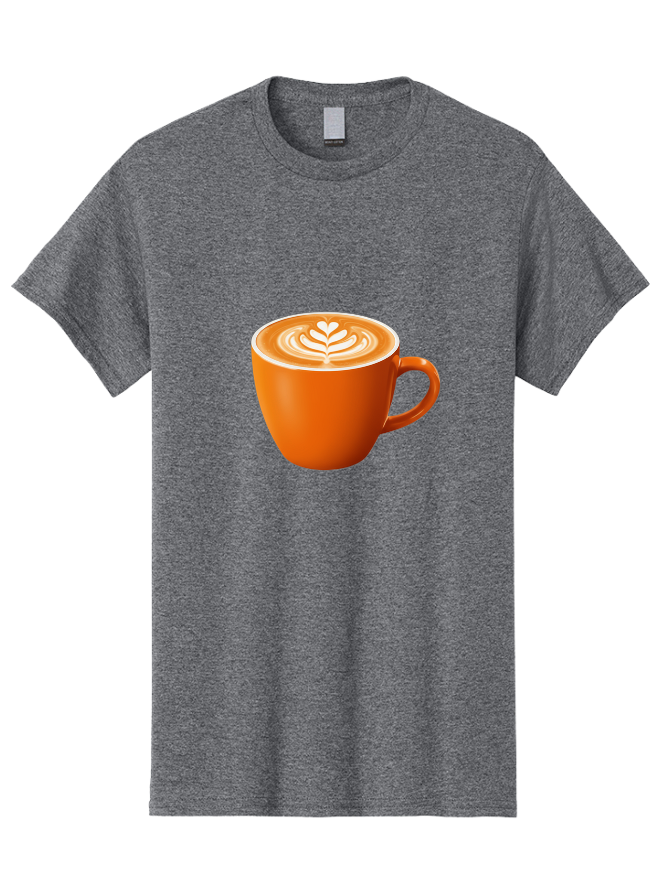 Coffee-Cup-17 Men'S Graphic Tee, 100% Cotton, Comfortable Casual Summer Wear, Machine Washable, Coffee Cup, Latte Art, Heart Design, Cappuccino, Coffee Culture, Morning Coffee, Coffee Break, Coffee Time Baa351