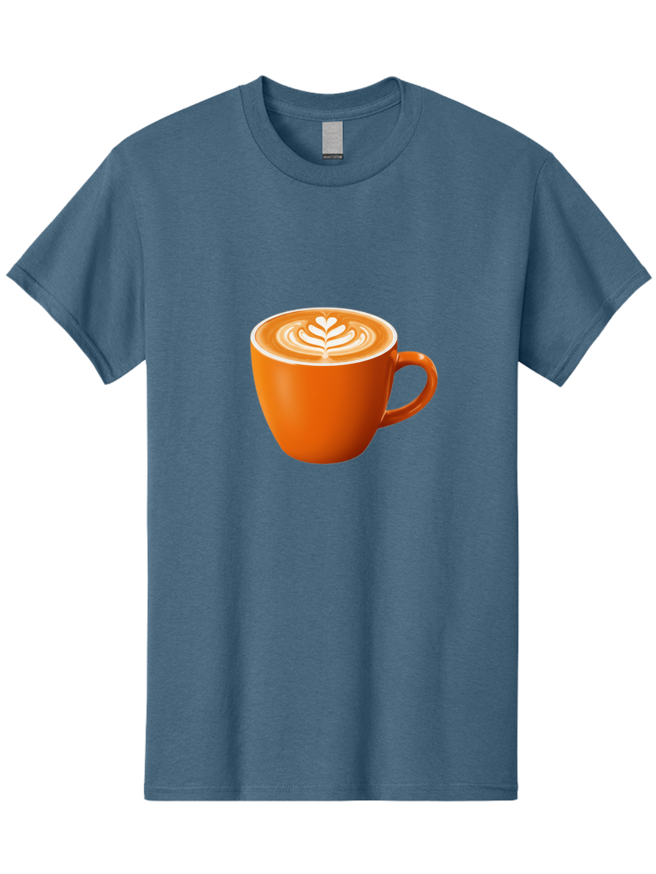 Coffee-Cup-17 Men'S Graphic Tee, 100% Cotton, Comfortable Casual Summer Wear, Machine Washable, Coffee Cup, Latte Art, Heart Design, Cappuccino, Coffee Culture, Morning Coffee, Coffee Break, Coffee Time Baa351