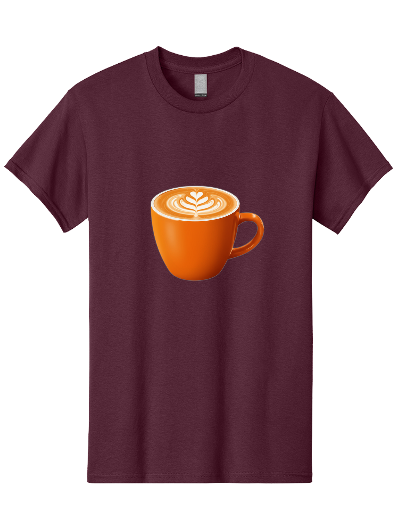 Coffee-Cup-17 Men'S Graphic Tee, 100% Cotton, Comfortable Casual Summer Wear, Machine Washable, Coffee Cup, Latte Art, Heart Design, Cappuccino, Coffee Culture, Morning Coffee, Coffee Break, Coffee Time Baa351