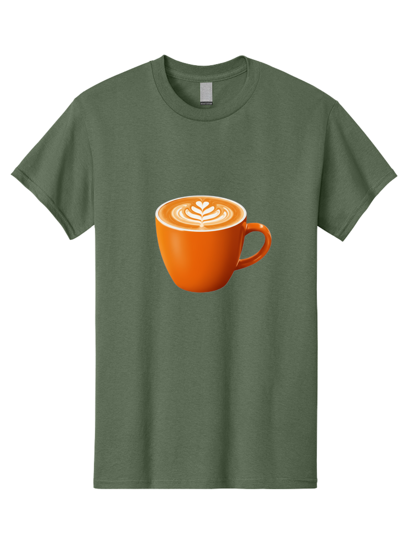 Coffee-Cup-17 Men'S Graphic Tee, 100% Cotton, Comfortable Casual Summer Wear, Machine Washable, Coffee Cup, Latte Art, Heart Design, Cappuccino, Coffee Culture, Morning Coffee, Coffee Break, Coffee Time Baa351