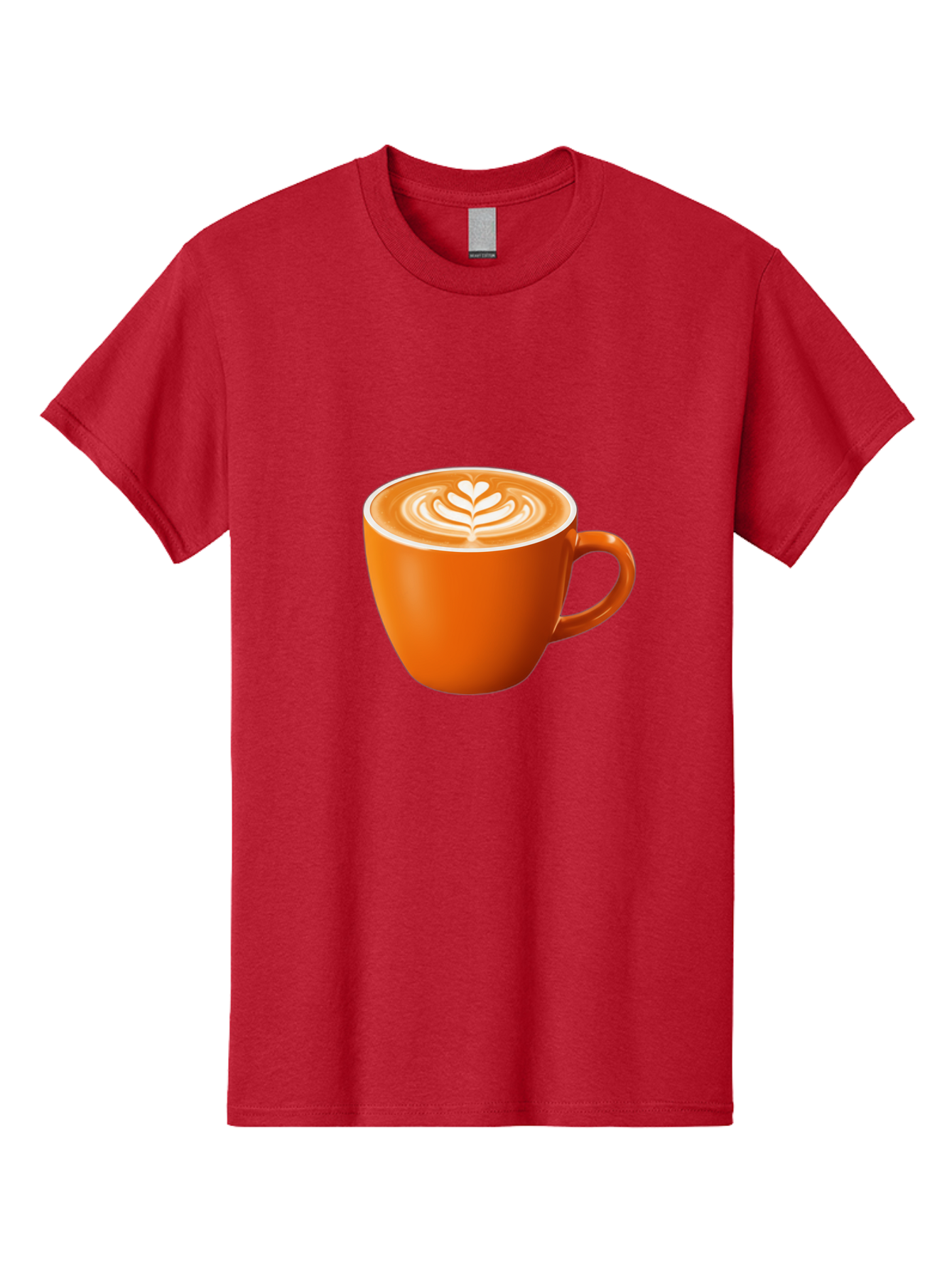Coffee-Cup-17 Men'S Graphic Tee, 100% Cotton, Comfortable Casual Summer Wear, Machine Washable, Coffee Cup, Latte Art, Heart Design, Cappuccino, Coffee Culture, Morning Coffee, Coffee Break, Coffee Time Baa351