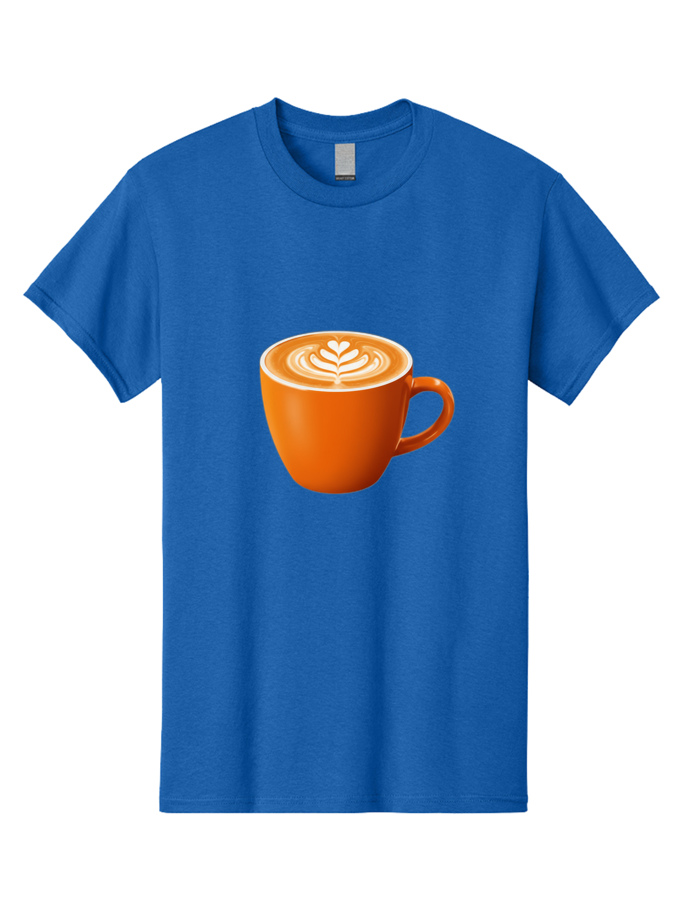 Coffee-Cup-17 Men'S Graphic Tee, 100% Cotton, Comfortable Casual Summer Wear, Machine Washable, Coffee Cup, Latte Art, Heart Design, Cappuccino, Coffee Culture, Morning Coffee, Coffee Break, Coffee Time Baa351