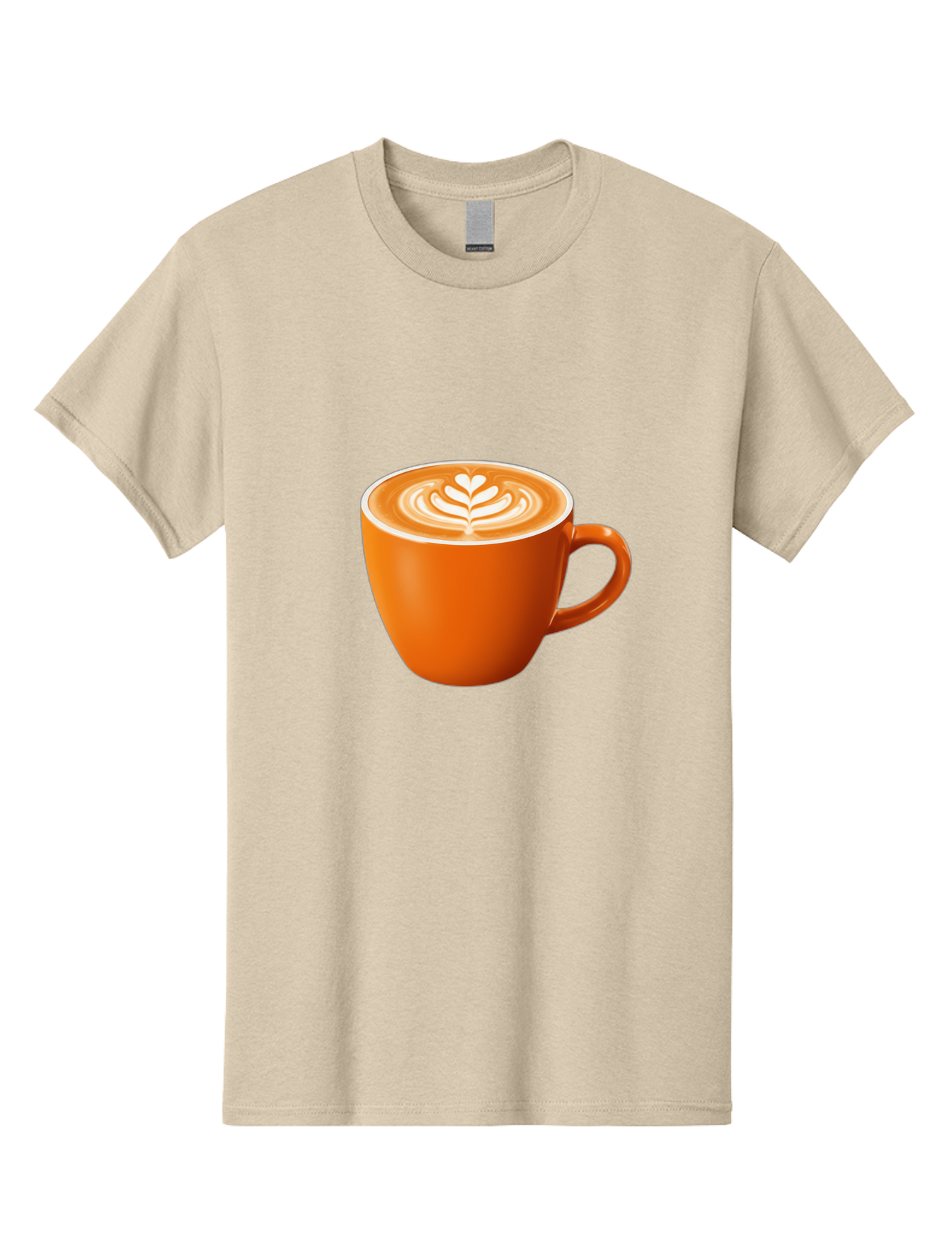 Coffee-Cup-17 Men'S Graphic Tee, 100% Cotton, Comfortable Casual Summer Wear, Machine Washable, Coffee Cup, Latte Art, Heart Design, Cappuccino, Coffee Culture, Morning Coffee, Coffee Break, Coffee Time Baa351