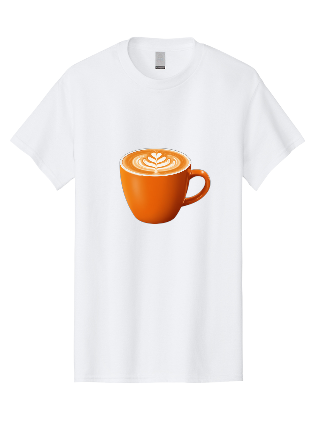 Coffee-Cup-17 Men'S Graphic Tee, 100% Cotton, Comfortable Casual Summer Wear, Machine Washable, Coffee Cup, Latte Art, Heart Design, Cappuccino, Coffee Culture, Morning Coffee, Coffee Break, Coffee Time Baa351