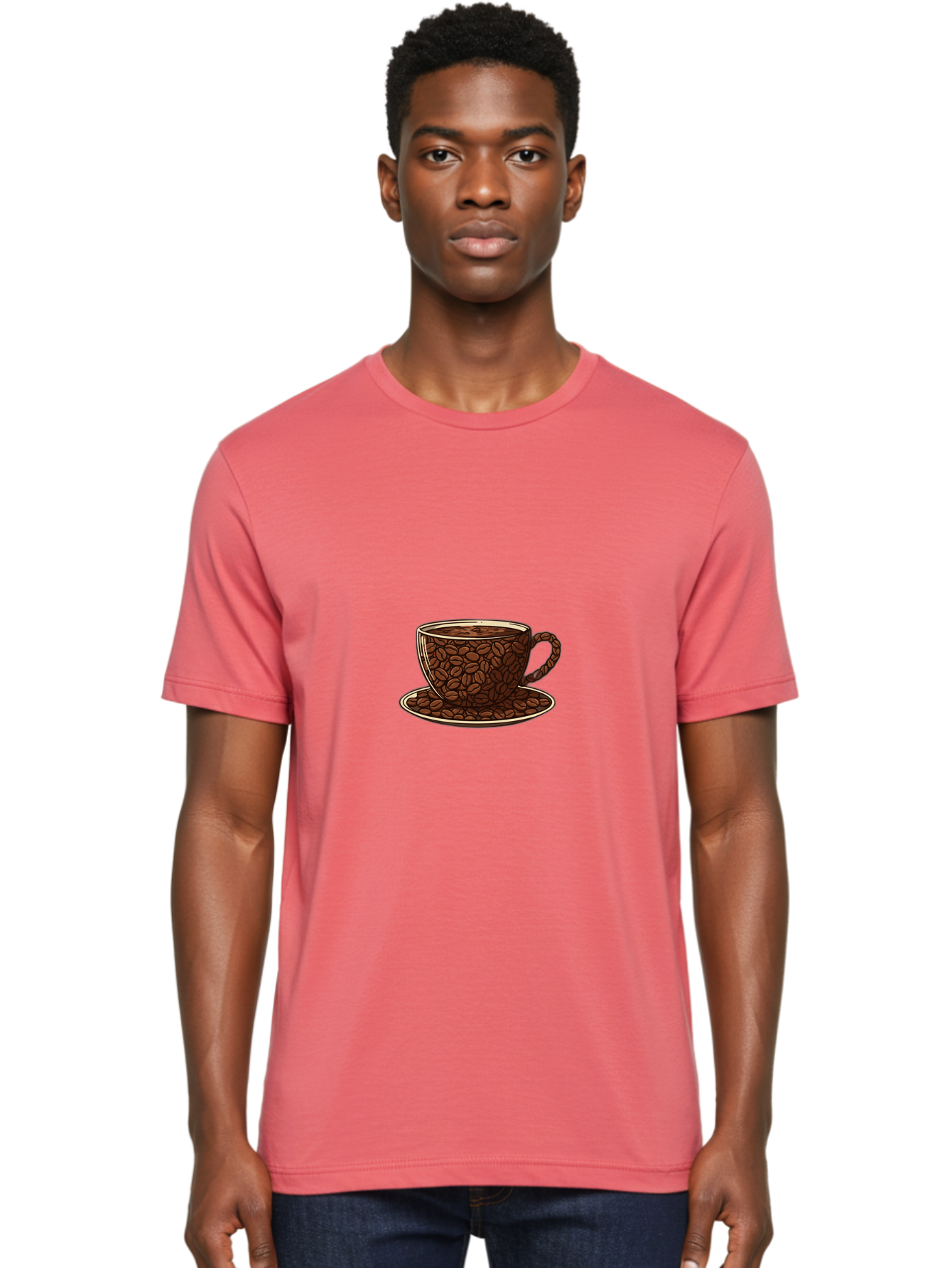 Coffee-Cup-5 Men'S Graphic Tee, 100% Cotton, Comfortable Casual Summer Wear, Machine Washable, Coffee Cup, Coffee Beans, Coffee Time, Morning Coffee, Caffeine Boost, Coffee Break, Java Lovers Baa355