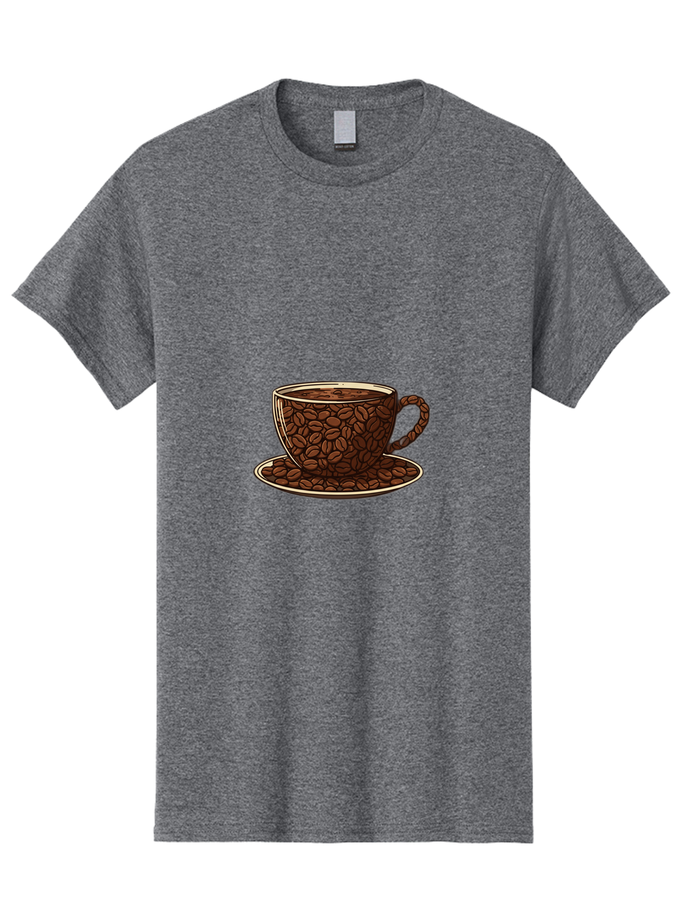 Coffee-Cup-5 Men'S Graphic Tee, 100% Cotton, Comfortable Casual Summer Wear, Machine Washable, Coffee Cup, Coffee Beans, Coffee Time, Morning Coffee, Caffeine Boost, Coffee Break, Java Lovers Baa355