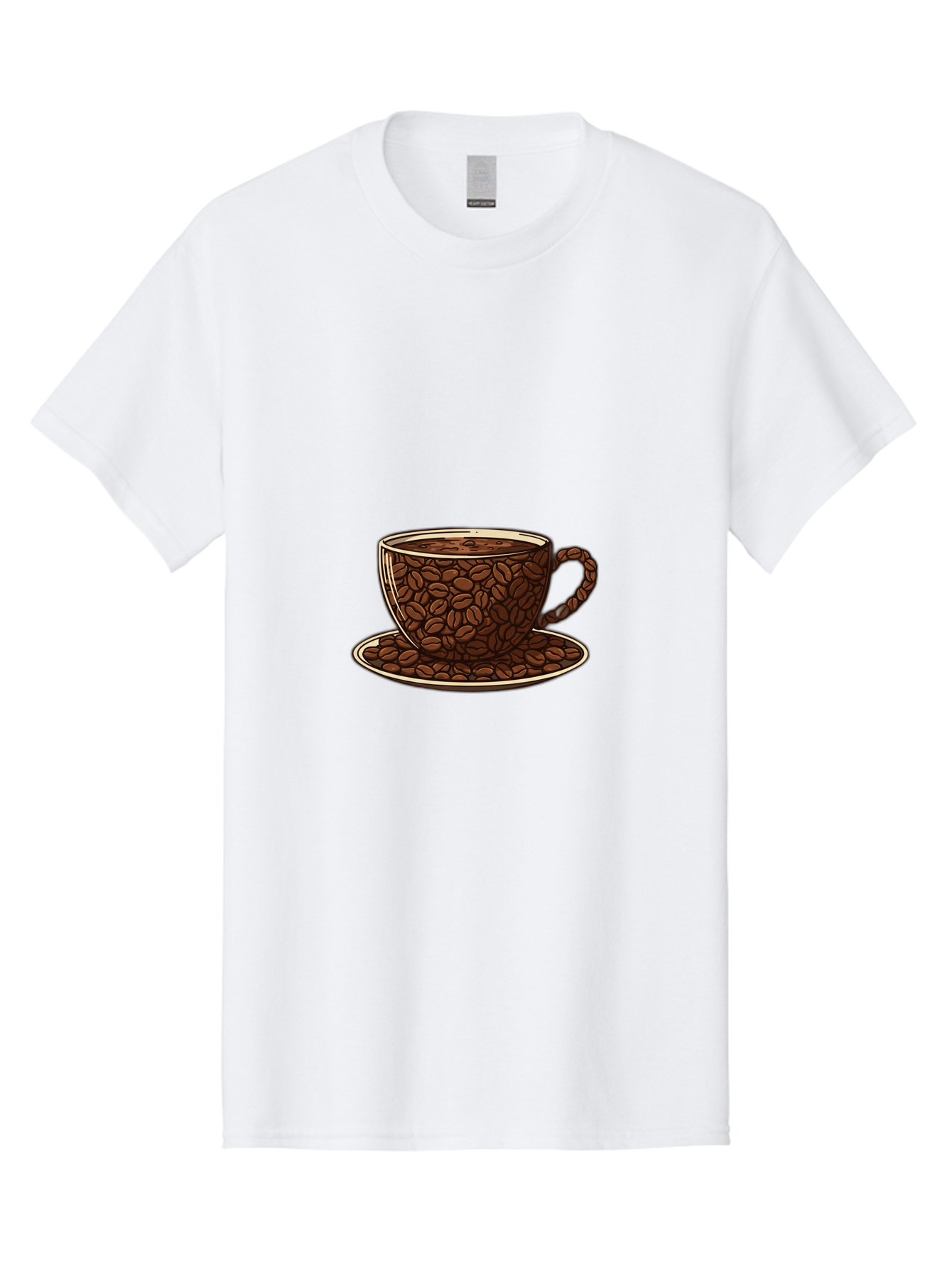 Coffee-Cup-5 Men'S Graphic Tee, 100% Cotton, Comfortable Casual Summer Wear, Machine Washable, Coffee Cup, Coffee Beans, Coffee Time, Morning Coffee, Caffeine Boost, Coffee Break, Java Lovers Baa355