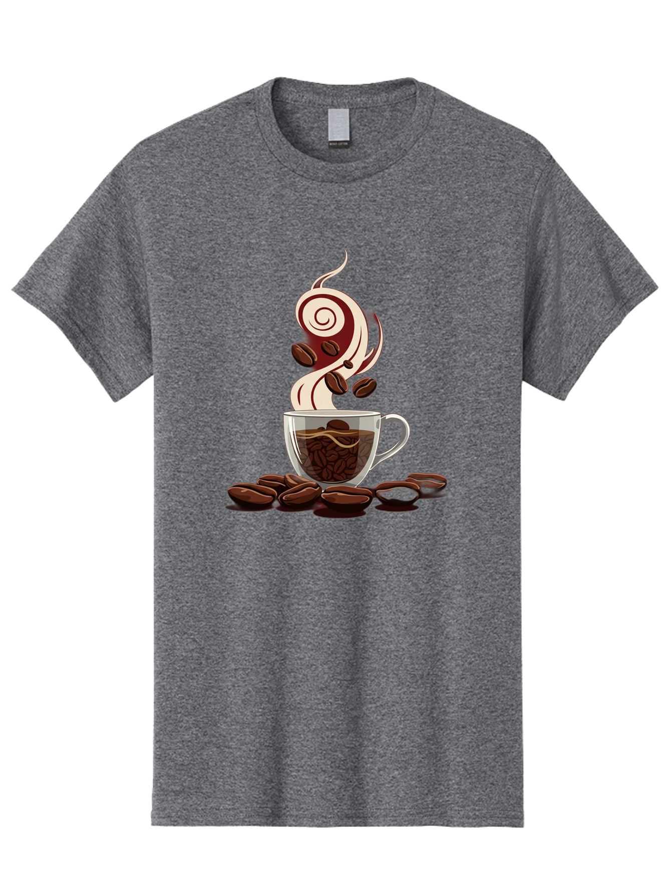 Coffee-Cup-6 Men'S Graphic Tee, 100% Cotton, Comfortable Casual Summer Wear, Machine Washable, Coffee Cup, Steaming Coffee, Coffee Beans, Morning Pick-Me-Up, Coffee Lover, Caffeine Boost, Coffee Time, Cup Of Joe, Coffee Break, Coffee Art Baa356