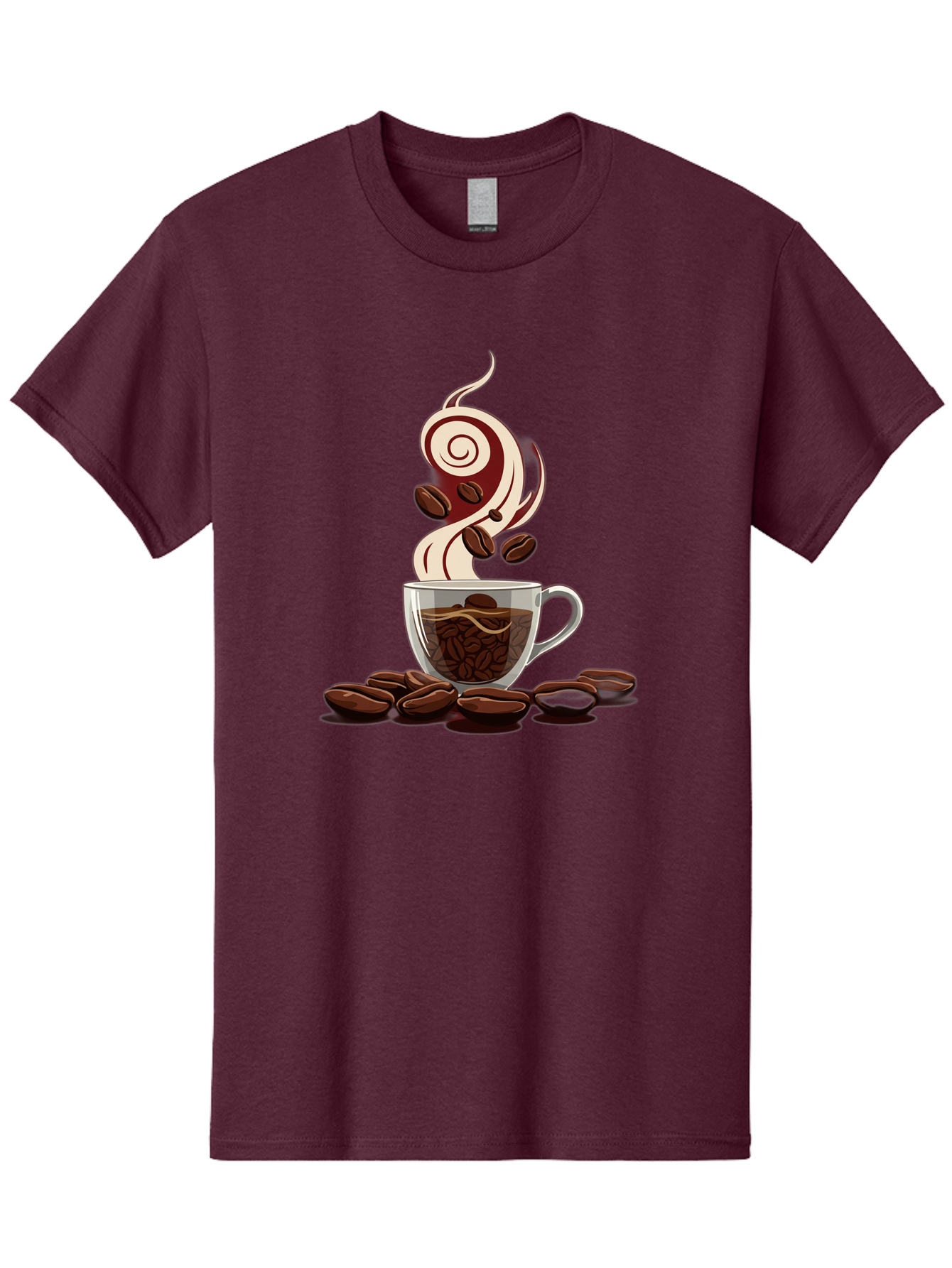 Coffee-Cup-6 Men'S Graphic Tee, 100% Cotton, Comfortable Casual Summer Wear, Machine Washable, Coffee Cup, Steaming Coffee, Coffee Beans, Morning Pick-Me-Up, Coffee Lover, Caffeine Boost, Coffee Time, Cup Of Joe, Coffee Break, Coffee Art Baa356