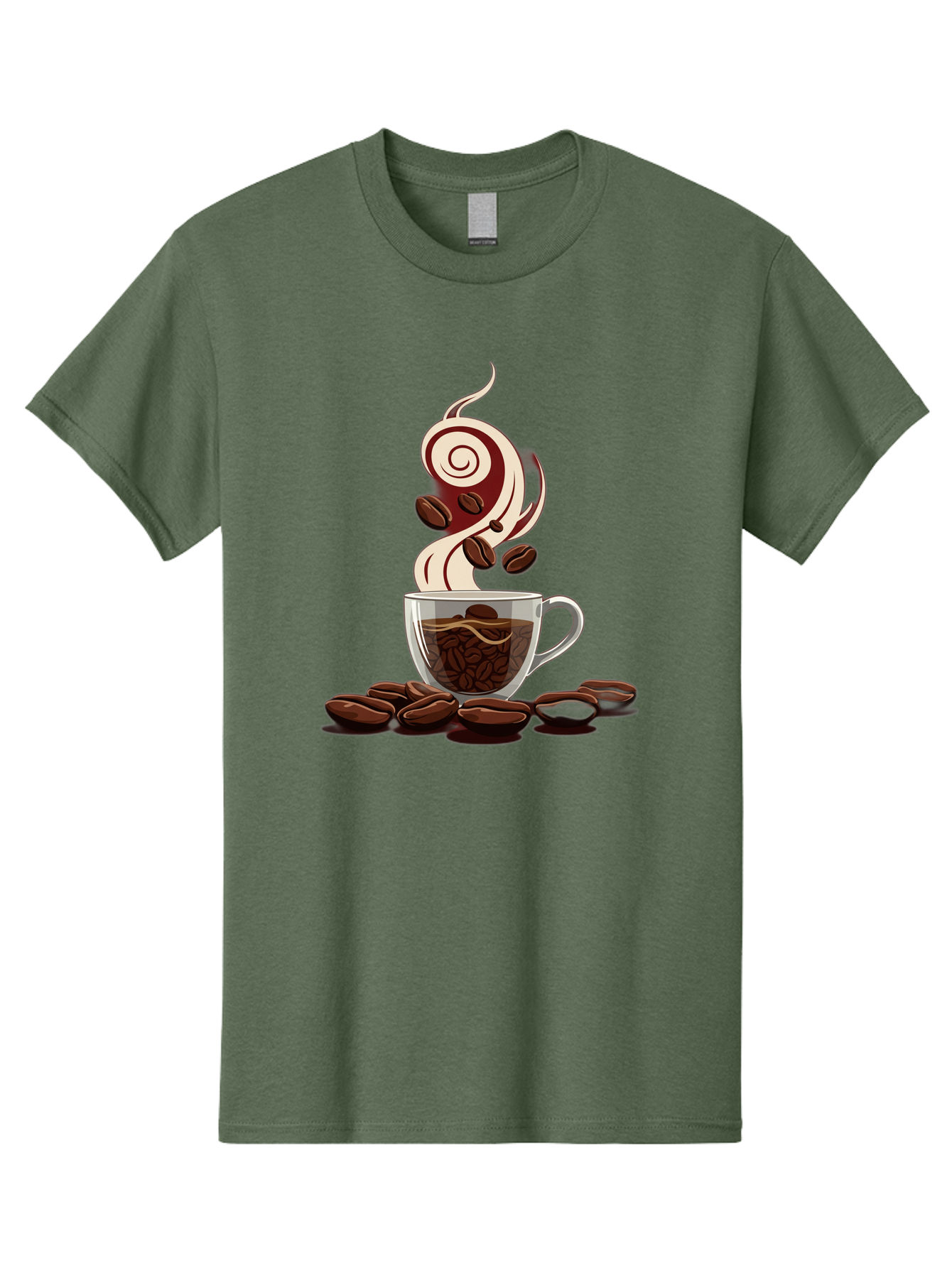 Coffee-Cup-6 Men'S Graphic Tee, 100% Cotton, Comfortable Casual Summer Wear, Machine Washable, Coffee Cup, Steaming Coffee, Coffee Beans, Morning Pick-Me-Up, Coffee Lover, Caffeine Boost, Coffee Time, Cup Of Joe, Coffee Break, Coffee Art Baa356
