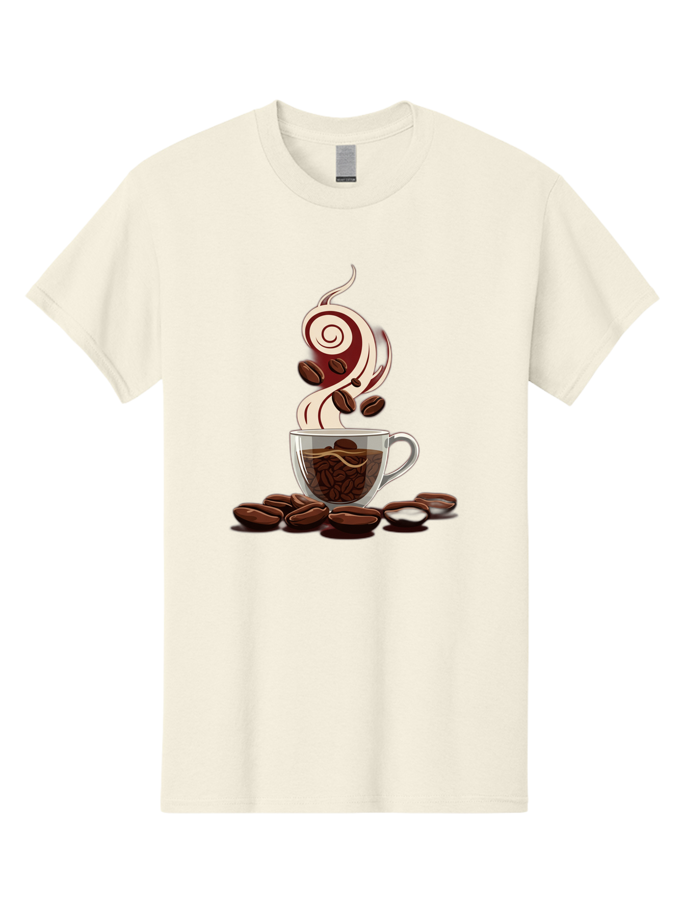 Coffee-Cup-6 Men'S Graphic Tee, 100% Cotton, Comfortable Casual Summer Wear, Machine Washable, Coffee Cup, Steaming Coffee, Coffee Beans, Morning Pick-Me-Up, Coffee Lover, Caffeine Boost, Coffee Time, Cup Of Joe, Coffee Break, Coffee Art Baa356