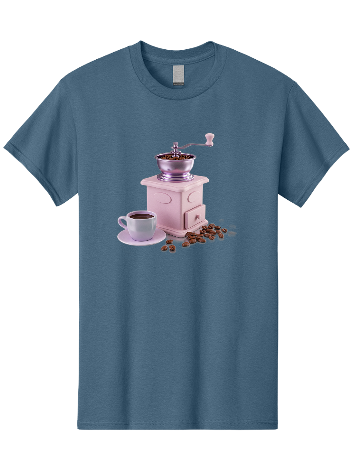 Coffee-Grinder-1 Men'S Graphic Tee, 100% Cotton, Comfortable Casual Summer Wear, Machine Washable, Coffee Grinder, Manual Grinder, Coffee Beans, Freshly Ground Coffee, Coffee Cup, Saucer, Morning Routine, Coffee Lover, Coffee Culture Baa371