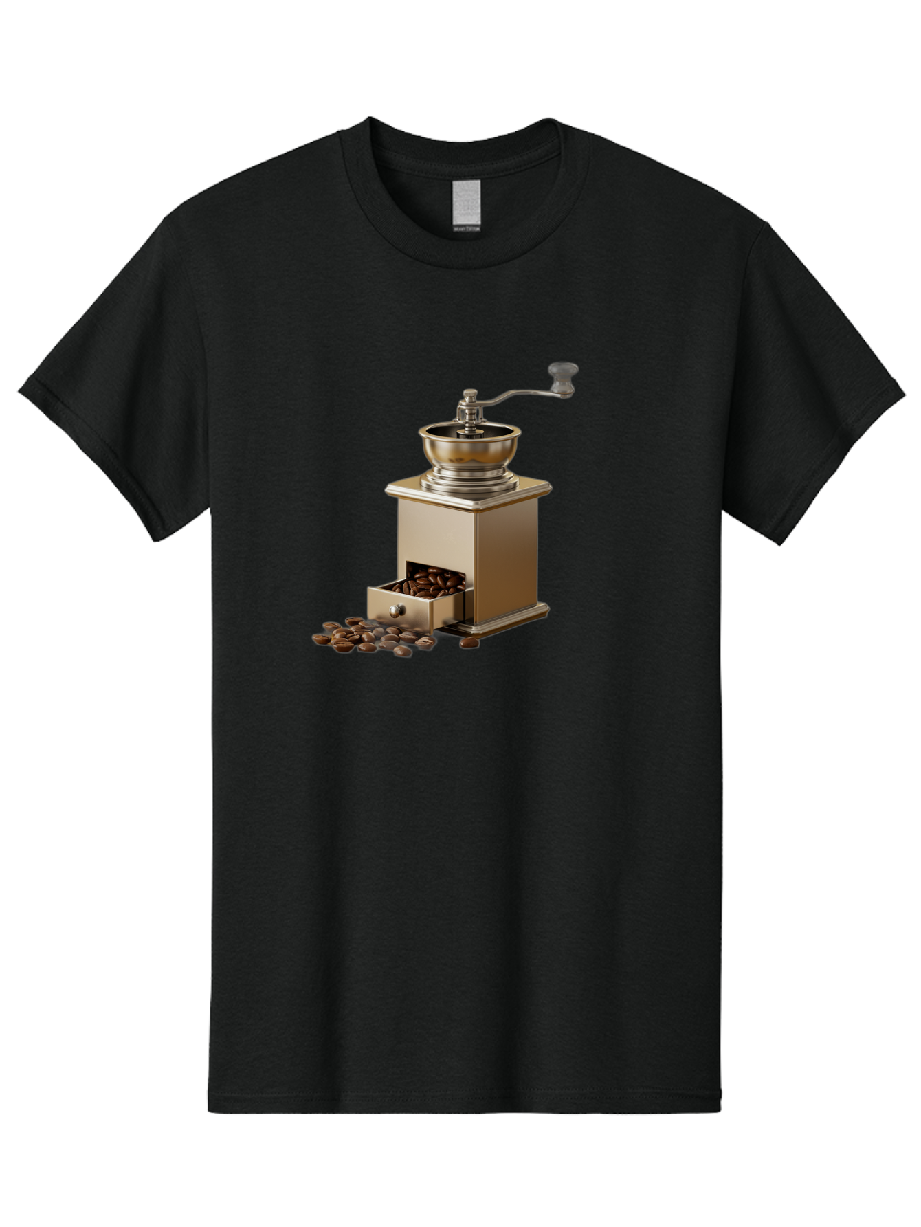 Coffee-Grinder-2 Men'S Graphic Tee, 100% Cotton, Comfortable Casual Summer Wear, Machine Washable, Coffee Grinder, Manual Grinder, Coffee Beans, Grinder With Drawer, Coffee Roasting, Manual Coffee, Coffee Grinding, Freshly Ground Coffee, Baa372