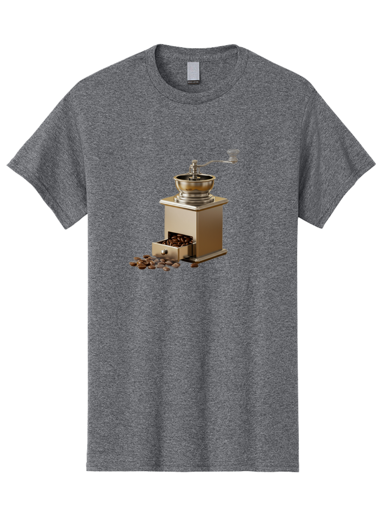 Coffee-Grinder-2 Men'S Graphic Tee, 100% Cotton, Comfortable Casual Summer Wear, Machine Washable, Coffee Grinder, Manual Grinder, Coffee Beans, Grinder With Drawer, Coffee Roasting, Manual Coffee, Coffee Grinding, Freshly Ground Coffee, Baa372