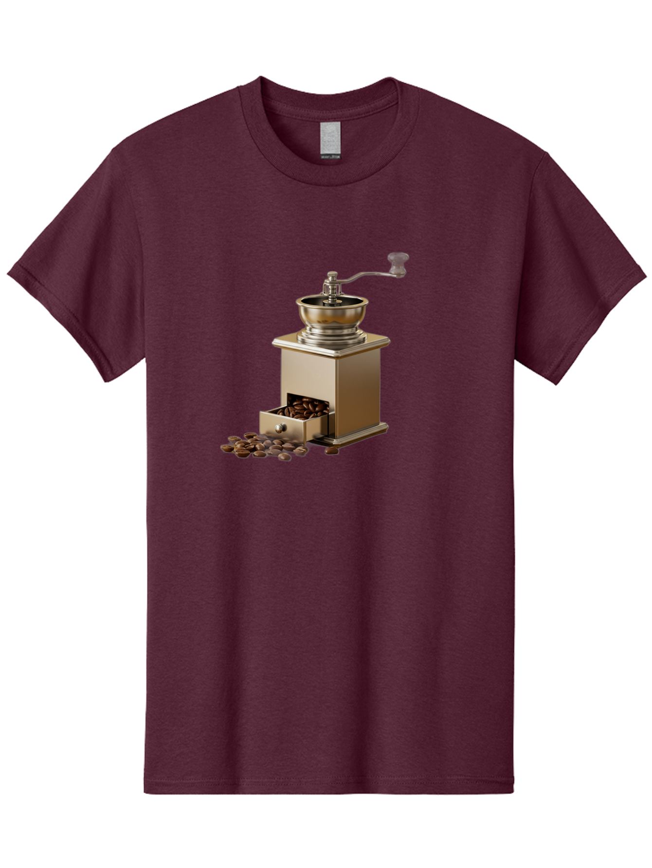 Coffee-Grinder-2 Men'S Graphic Tee, 100% Cotton, Comfortable Casual Summer Wear, Machine Washable, Coffee Grinder, Manual Grinder, Coffee Beans, Grinder With Drawer, Coffee Roasting, Manual Coffee, Coffee Grinding, Freshly Ground Coffee, Baa372