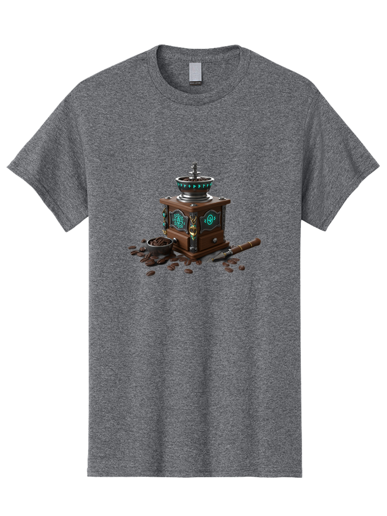 Coffee-Grinder-3 Men'S Graphic Tee, 100% Cotton, Comfortable Casual Summer Wear, Machine Washable, Coffee Grinder, Wooden Coffee Grinder, Coffee Beans, Vintage Coffee, Manual Grinder, Coffee Lovers, Coffee Roasting, Coffee Grinding, Baa373