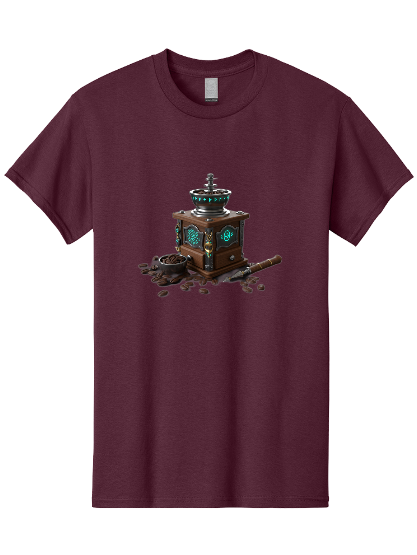 Coffee-Grinder-3 Men'S Graphic Tee, 100% Cotton, Comfortable Casual Summer Wear, Machine Washable, Coffee Grinder, Wooden Coffee Grinder, Coffee Beans, Vintage Coffee, Manual Grinder, Coffee Lovers, Coffee Roasting, Coffee Grinding, Baa373