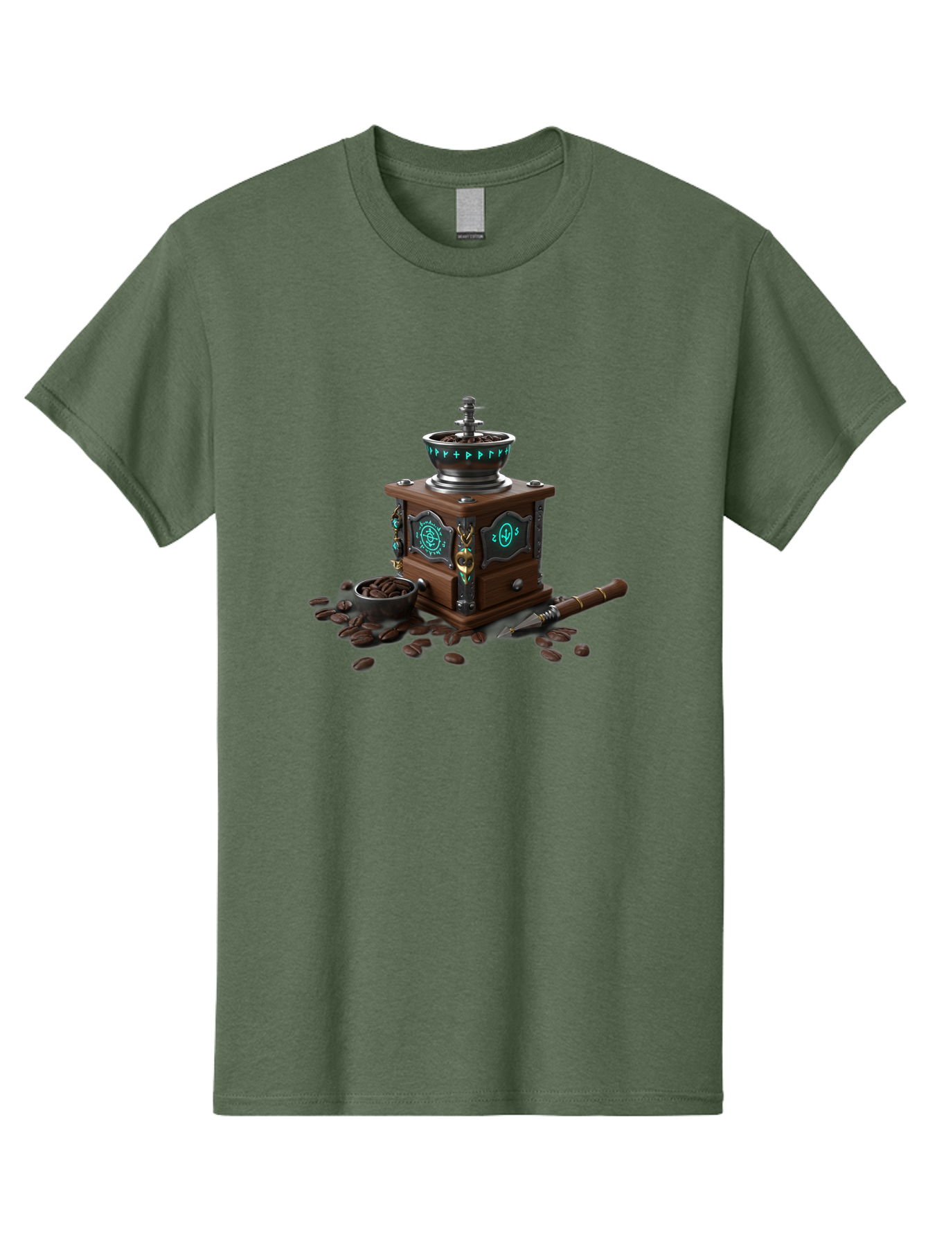 Coffee-Grinder-3 Men'S Graphic Tee, 100% Cotton, Comfortable Casual Summer Wear, Machine Washable, Coffee Grinder, Wooden Coffee Grinder, Coffee Beans, Vintage Coffee, Manual Grinder, Coffee Lovers, Coffee Roasting, Coffee Grinding, Baa373