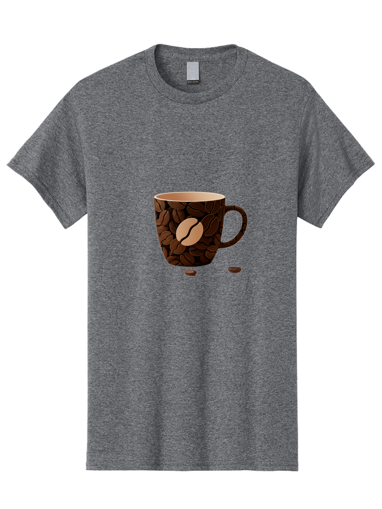 Coffee-Mug-1 Men'S Graphic Tee, 100% Cotton, Comfortable Casual Summer Wear, Machine Washable, Coffee Mug, Coffee Beans, Coffee Lover, Morning Coffee, Caffeine, Brew, Coffee Break, Coffee Cup, Bean Design Baa375