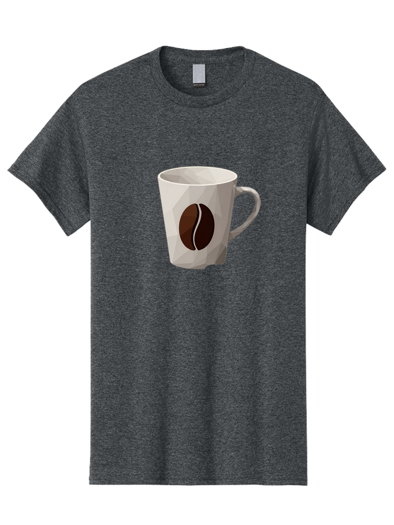 Coffee-Mug-3 Men'S Graphic Tee, 100% Cotton, Comfortable Casual Summer Wear, Machine Washable, Coffee Mug, Coffee Bean Design, White Ceramic, Modern Art, Coffee Lover, Morning Routine, Coffee Break, Daily Grind, Coffee Culture, Caffeine Fix Baa377
