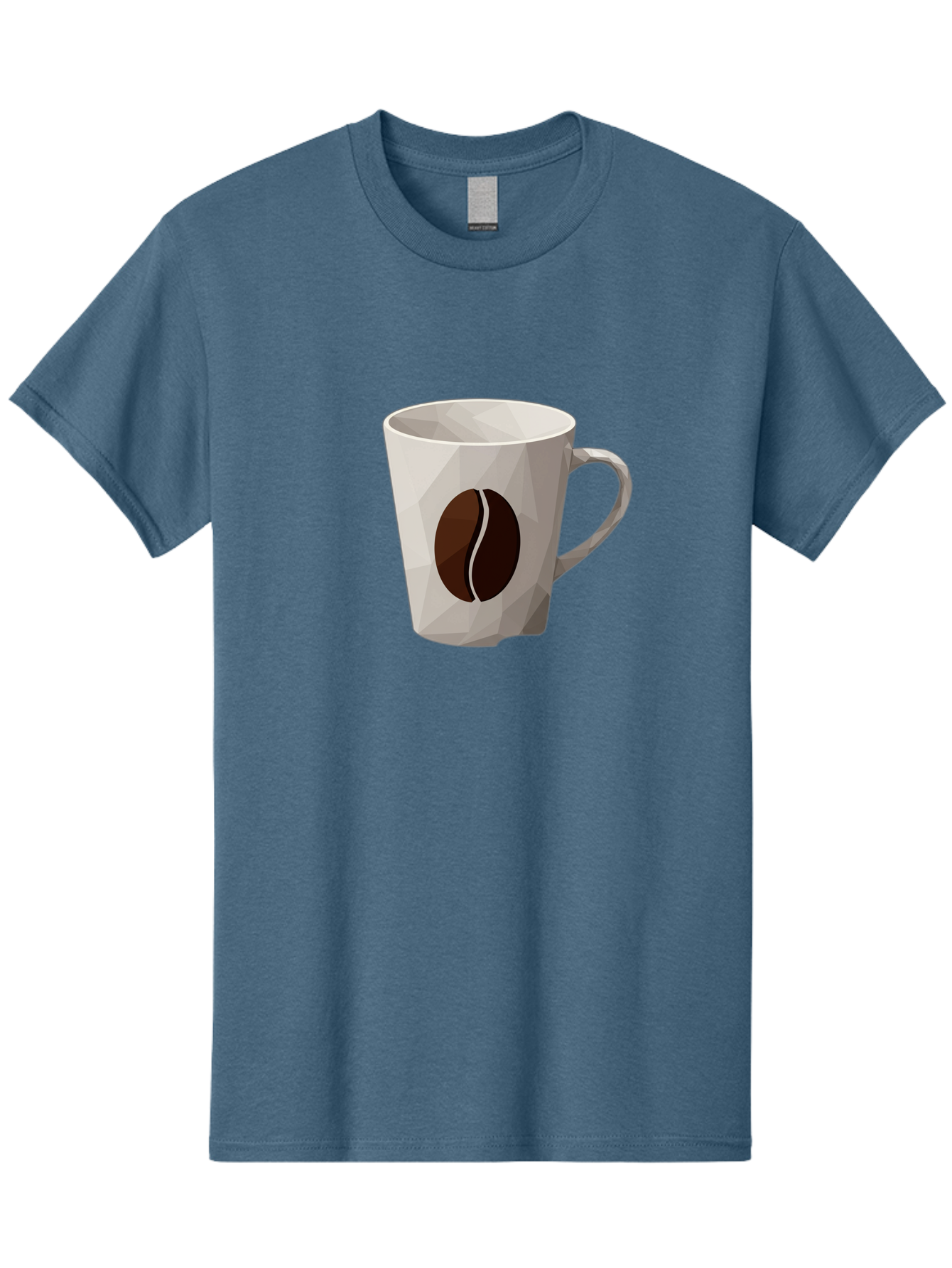 Coffee-Mug-3 Men'S Graphic Tee, 100% Cotton, Comfortable Casual Summer Wear, Machine Washable, Coffee Mug, Coffee Bean Design, White Ceramic, Modern Art, Coffee Lover, Morning Routine, Coffee Break, Daily Grind, Coffee Culture, Caffeine Fix Baa377