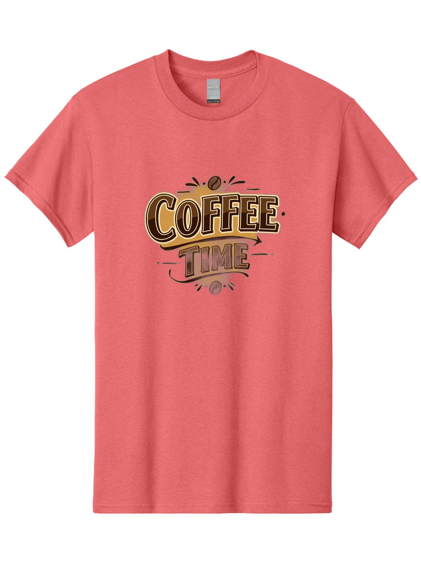 Coffee-Time Men'S Graphic Tee, 100% Cotton, Comfortable Casual Summer Wear, Machine Washable, Coffee Time, Coffee Beans, Coffee Break, Morning Coffee, Coffee Lover, Coffee Culture, Caffeine Boost, Daily Grind Baa380
