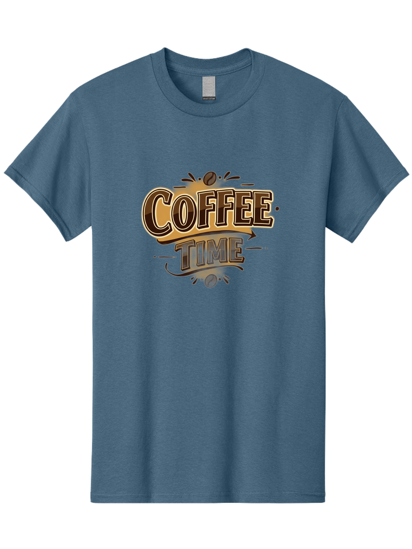 Coffee-Time Men'S Graphic Tee, 100% Cotton, Comfortable Casual Summer Wear, Machine Washable, Coffee Time, Coffee Beans, Coffee Break, Morning Coffee, Coffee Lover, Coffee Culture, Caffeine Boost, Daily Grind Baa380