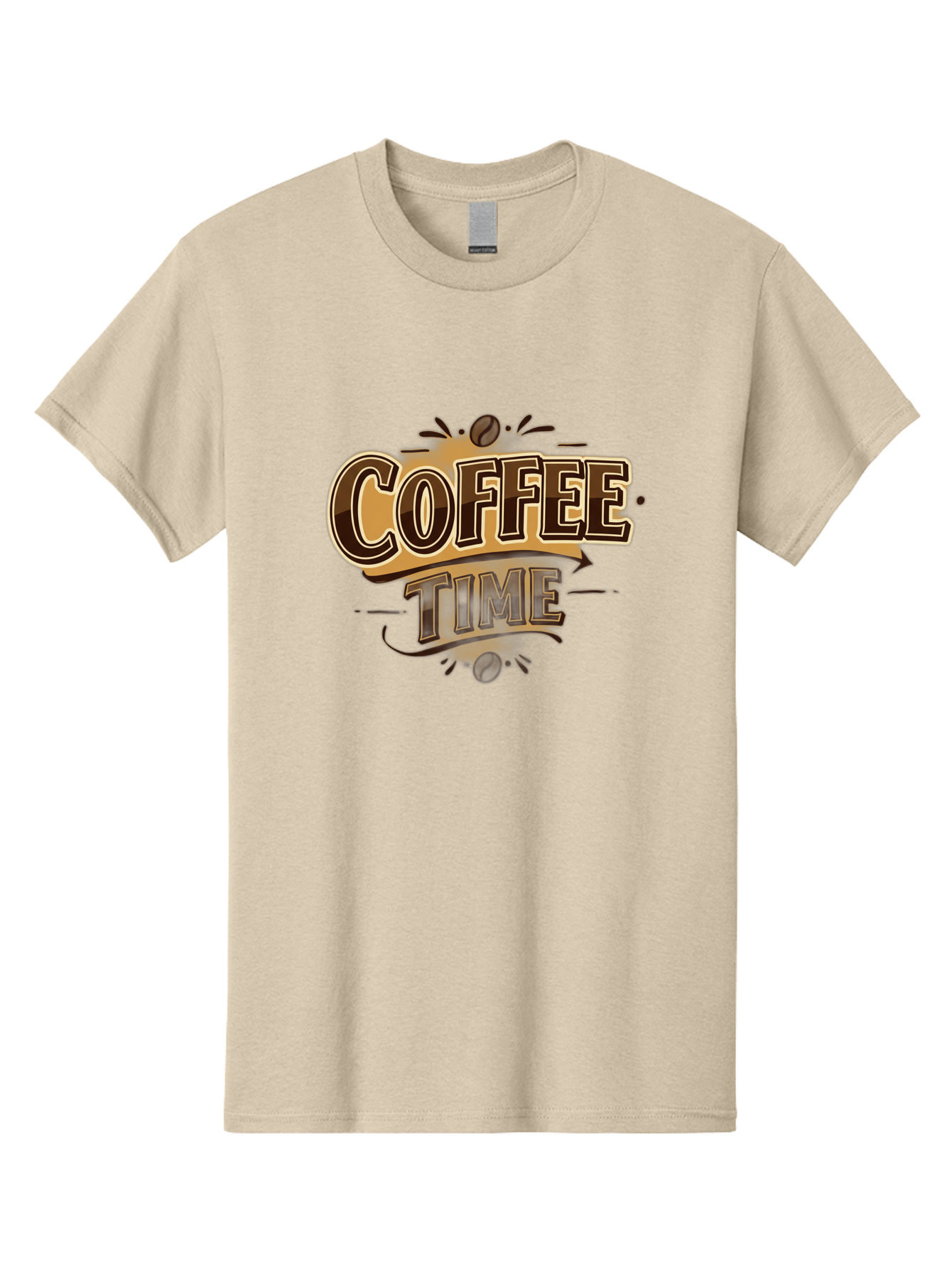 Coffee-Time Men'S Graphic Tee, 100% Cotton, Comfortable Casual Summer Wear, Machine Washable, Coffee Time, Coffee Beans, Coffee Break, Morning Coffee, Coffee Lover, Coffee Culture, Caffeine Boost, Daily Grind Baa380