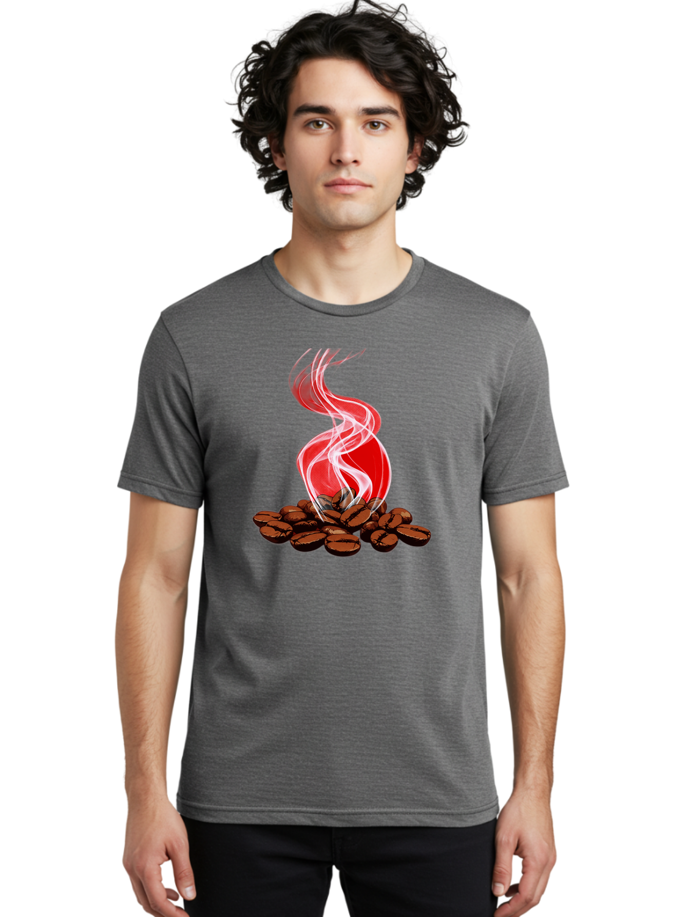 Coffee Men'S Graphic Tee, 100% Cotton, Comfortable Casual Summer Wear, Machine Washable, Coffee Beans, Roasted Coffee, Freshly Brewed Coffee, Steam Rising, Morning Coffee, Coffee Culture, Energy Boost, Morning Pick-Me-Up Baa381