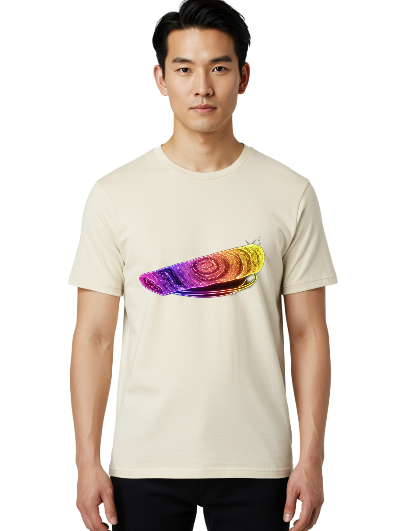 Colorful-Dosa Men'S Graphic Tee, 100% Cotton, Comfortable Casual Summer Wear, Machine Washable, Microscopic Animal, Tiny Creature, Eight Legs, Water Bear, Colorful, Vibrant, Scientific Illustration, Detailed Structure, Unique Texture Baa387