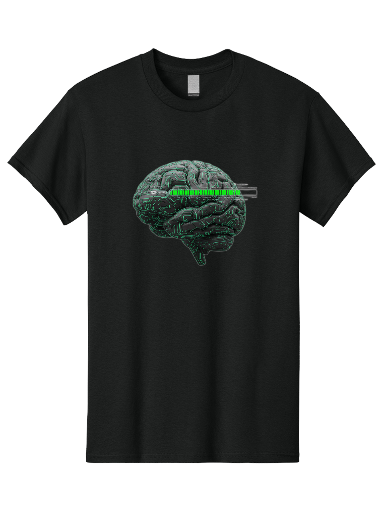 Cpu-Brain Men'S Graphic Tee, 100% Cotton, Comfortable Casual Summer Wear, Machine Washable, Human Brain, Circuit Board, Technology Integration, Futuristic Design, Artificial Intelligence, Neuroscience, Me Grown, Tech Meets Biology Baa409