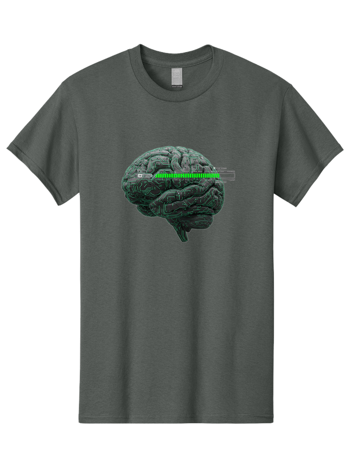 Cpu-Brain Men'S Graphic Tee, 100% Cotton, Comfortable Casual Summer Wear, Machine Washable, Human Brain, Circuit Board, Technology Integration, Futuristic Design, Artificial Intelligence, Neuroscience, Me Grown, Tech Meets Biology Baa409