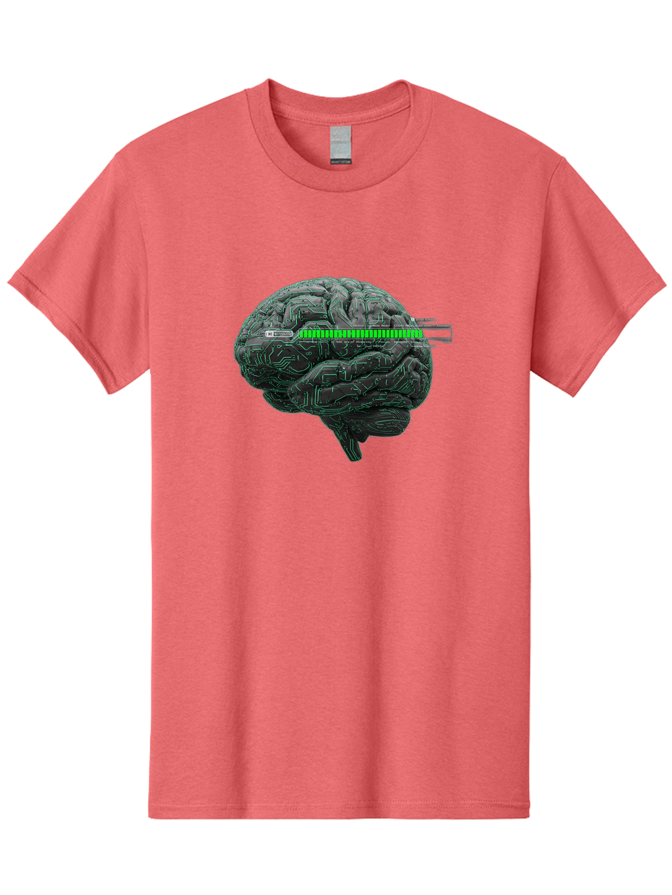 Cpu-Brain Men'S Graphic Tee, 100% Cotton, Comfortable Casual Summer Wear, Machine Washable, Human Brain, Circuit Board, Technology Integration, Futuristic Design, Artificial Intelligence, Neuroscience, Me Grown, Tech Meets Biology Baa409