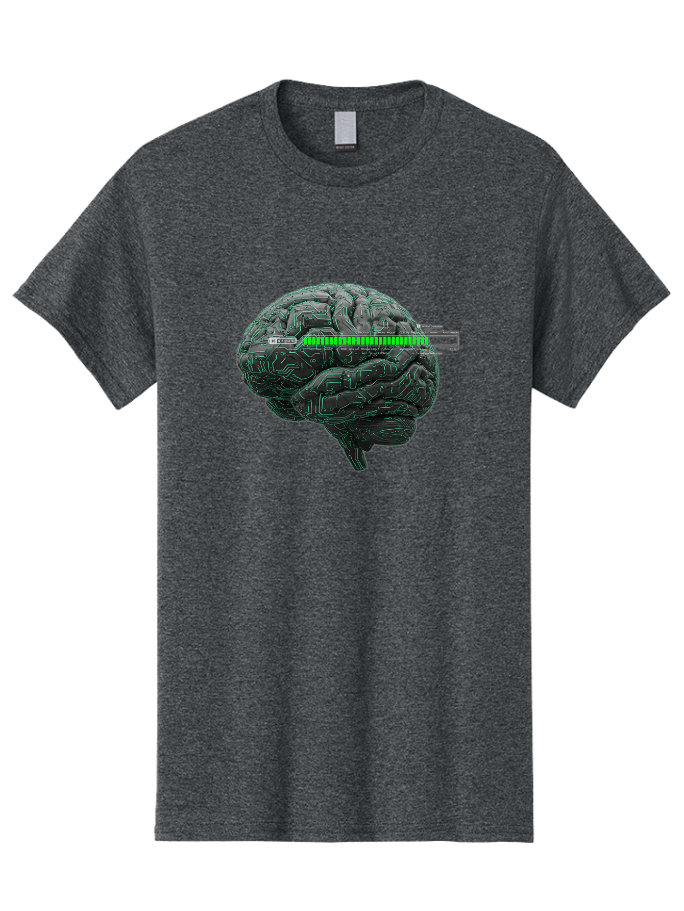 Cpu-Brain Men'S Graphic Tee, 100% Cotton, Comfortable Casual Summer Wear, Machine Washable, Human Brain, Circuit Board, Technology Integration, Futuristic Design, Artificial Intelligence, Neuroscience, Me Grown, Tech Meets Biology Baa409